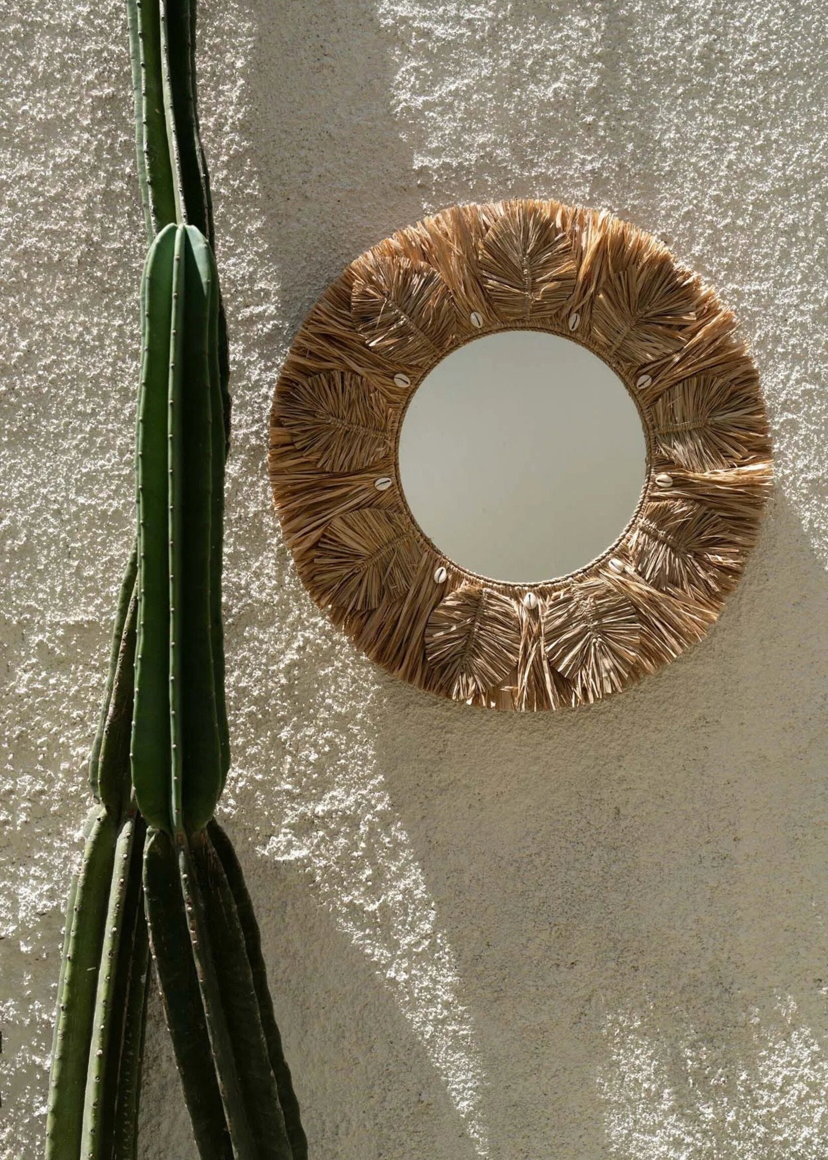 Bazar Bizar Antwerp The Palm Tree Mirror - Natural - M