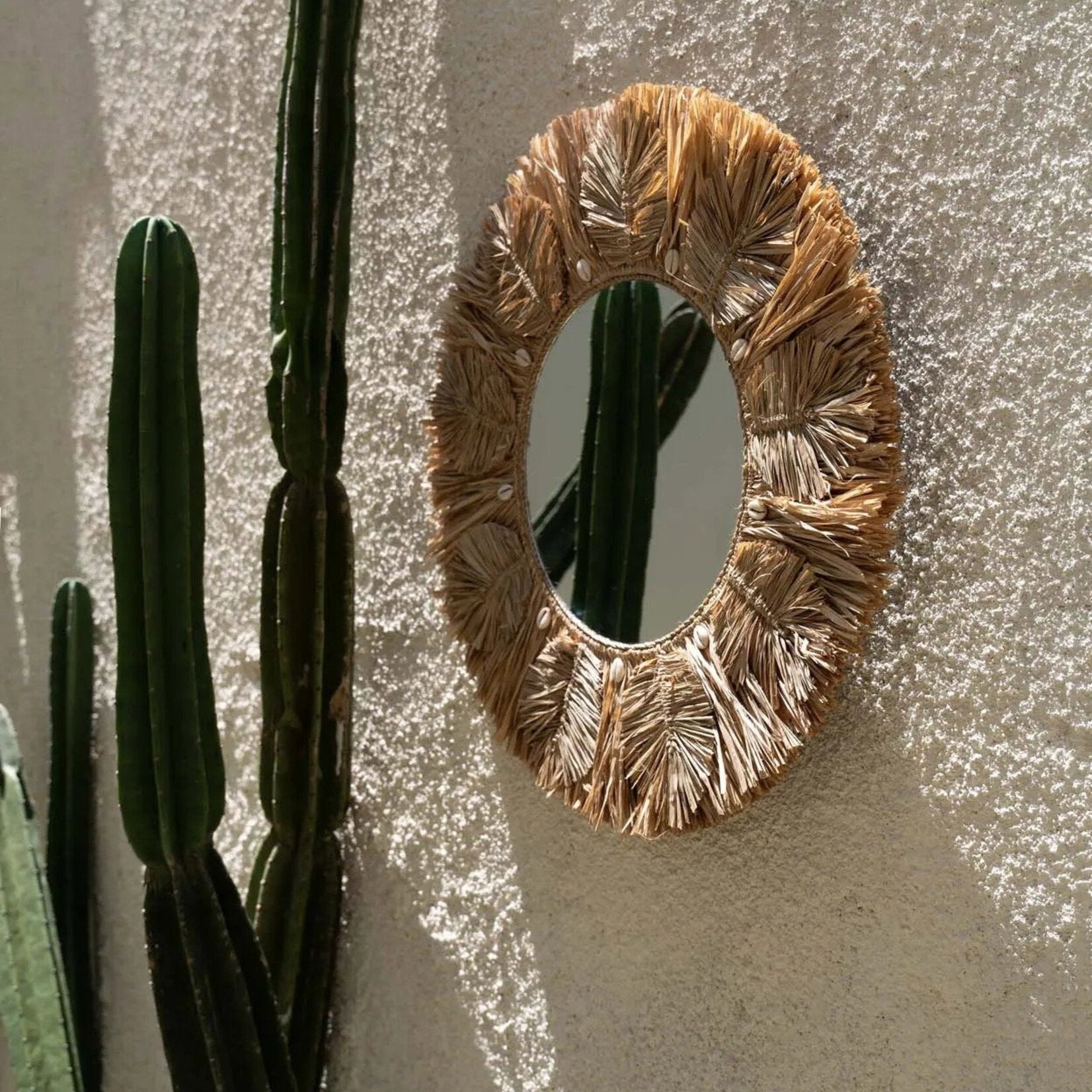 Bazar Bizar Antwerp The Palm Tree Mirror - Natural - M