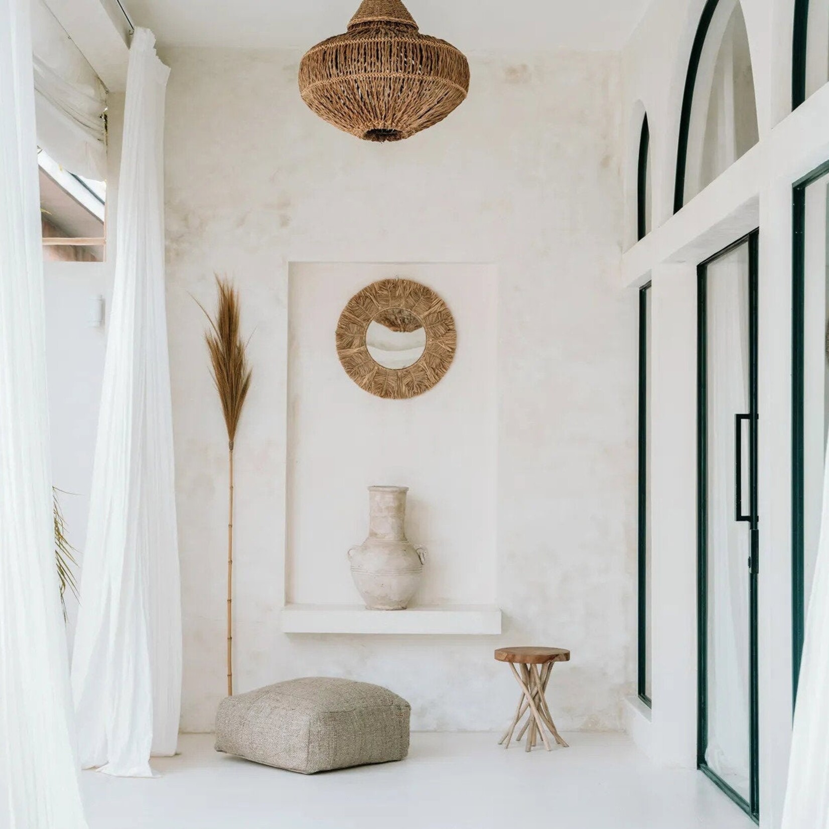 Bazar Bizar Antwerp The Palm Tree Mirror - Natural - M