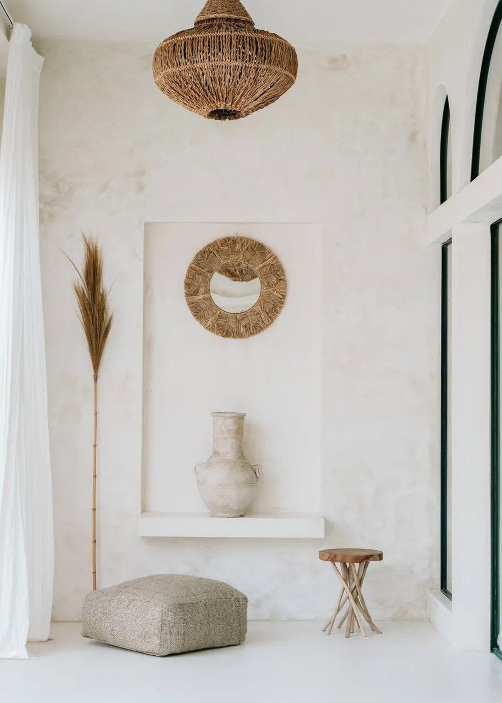 Bazar Bizar Antwerp The Palm Tree Mirror - Natural - M