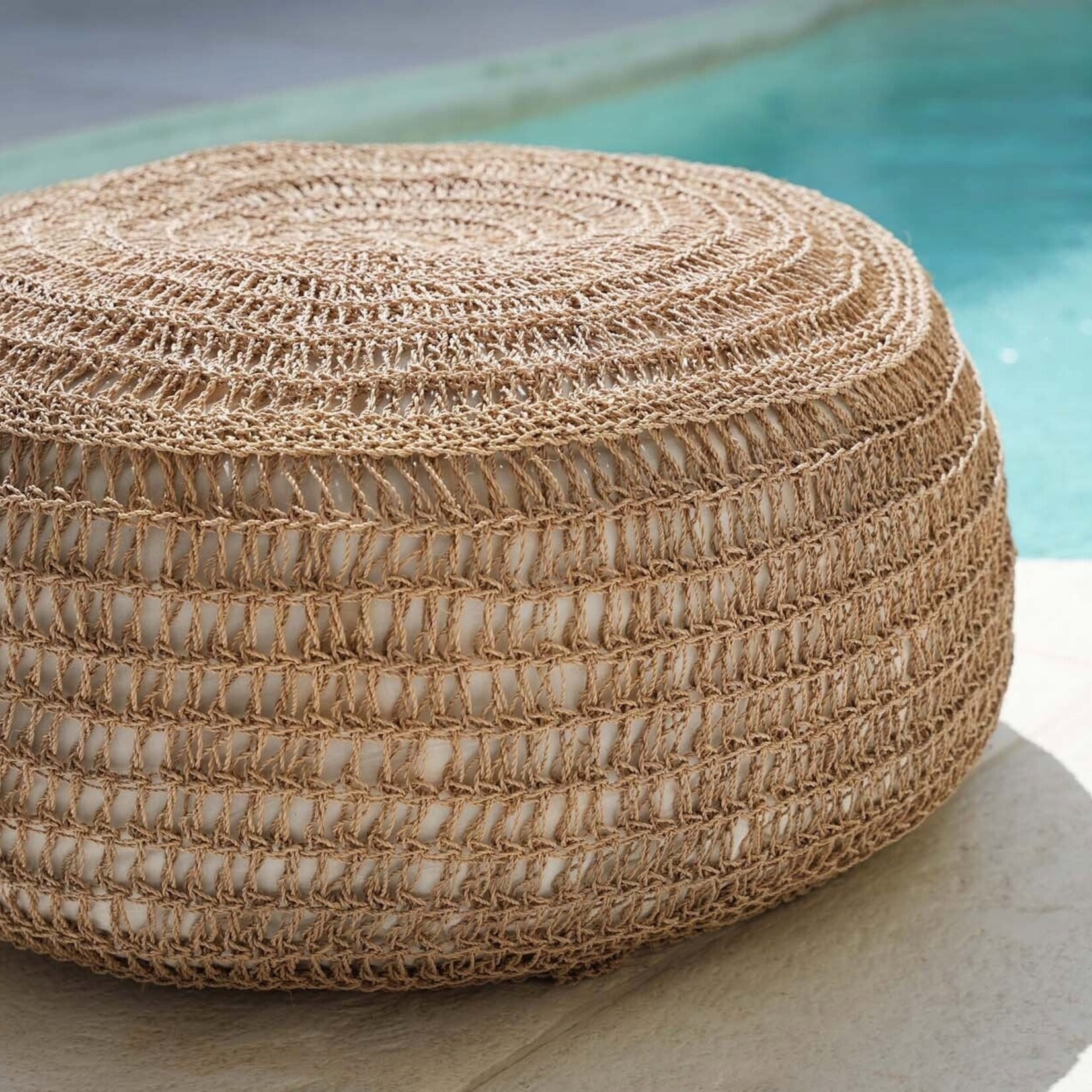Bazar Bizar Antwerp The Seagrass Pouffe - Natural - M