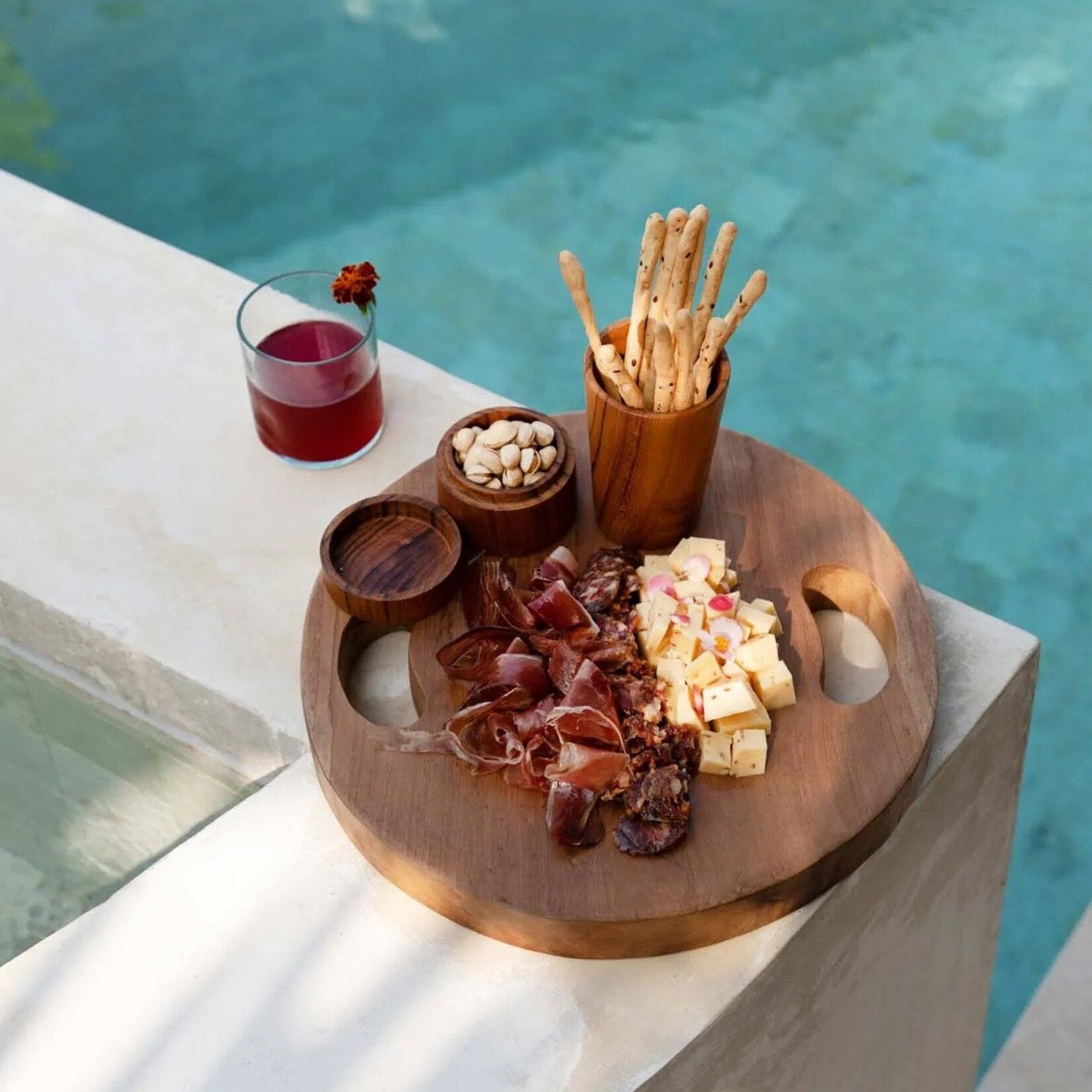 Bazar Bizar Antwerp The Teak Root Tray - Natural - L