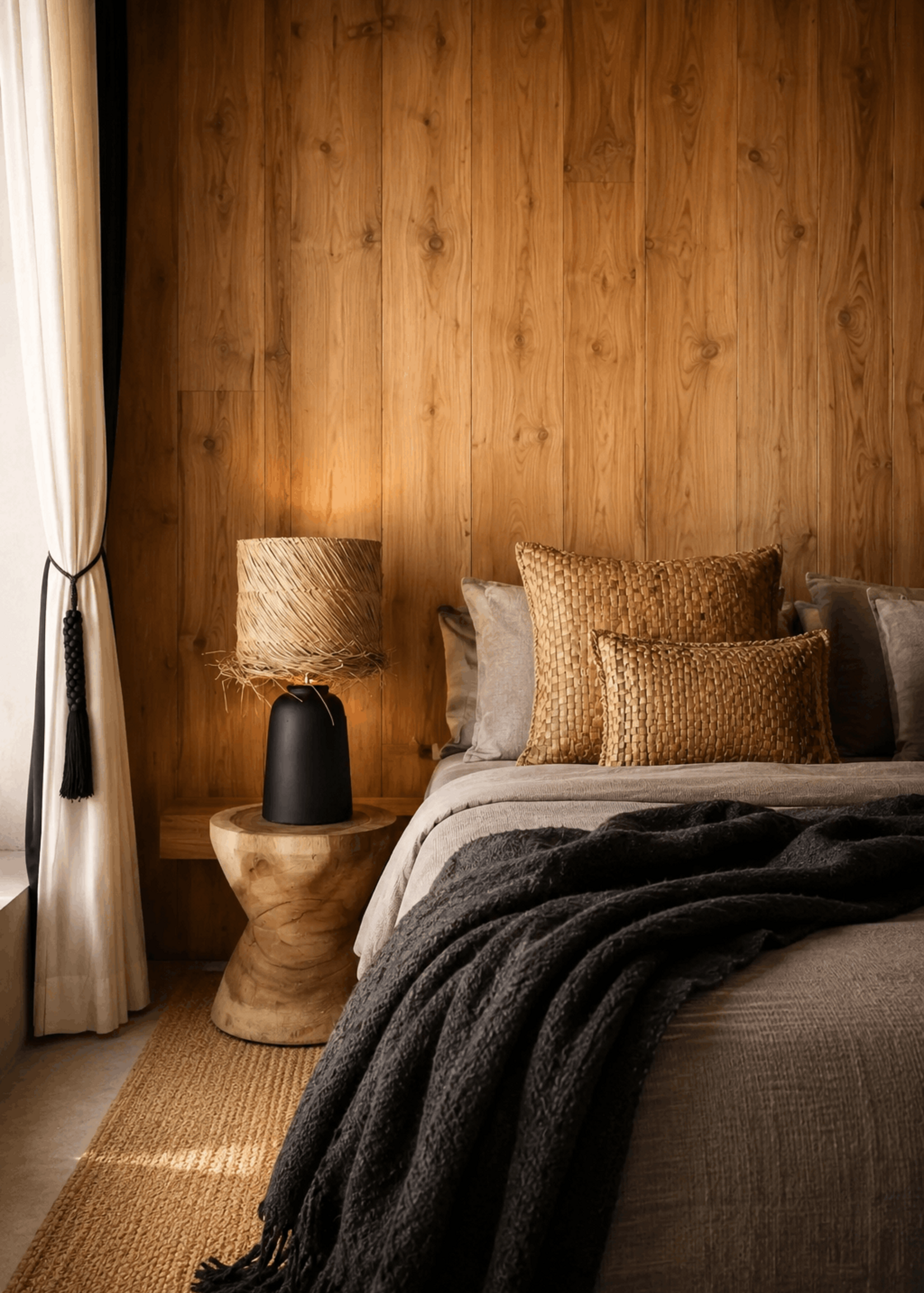 Bazar Bizar Antwerp The Pandan Table Lamp - Black Natural