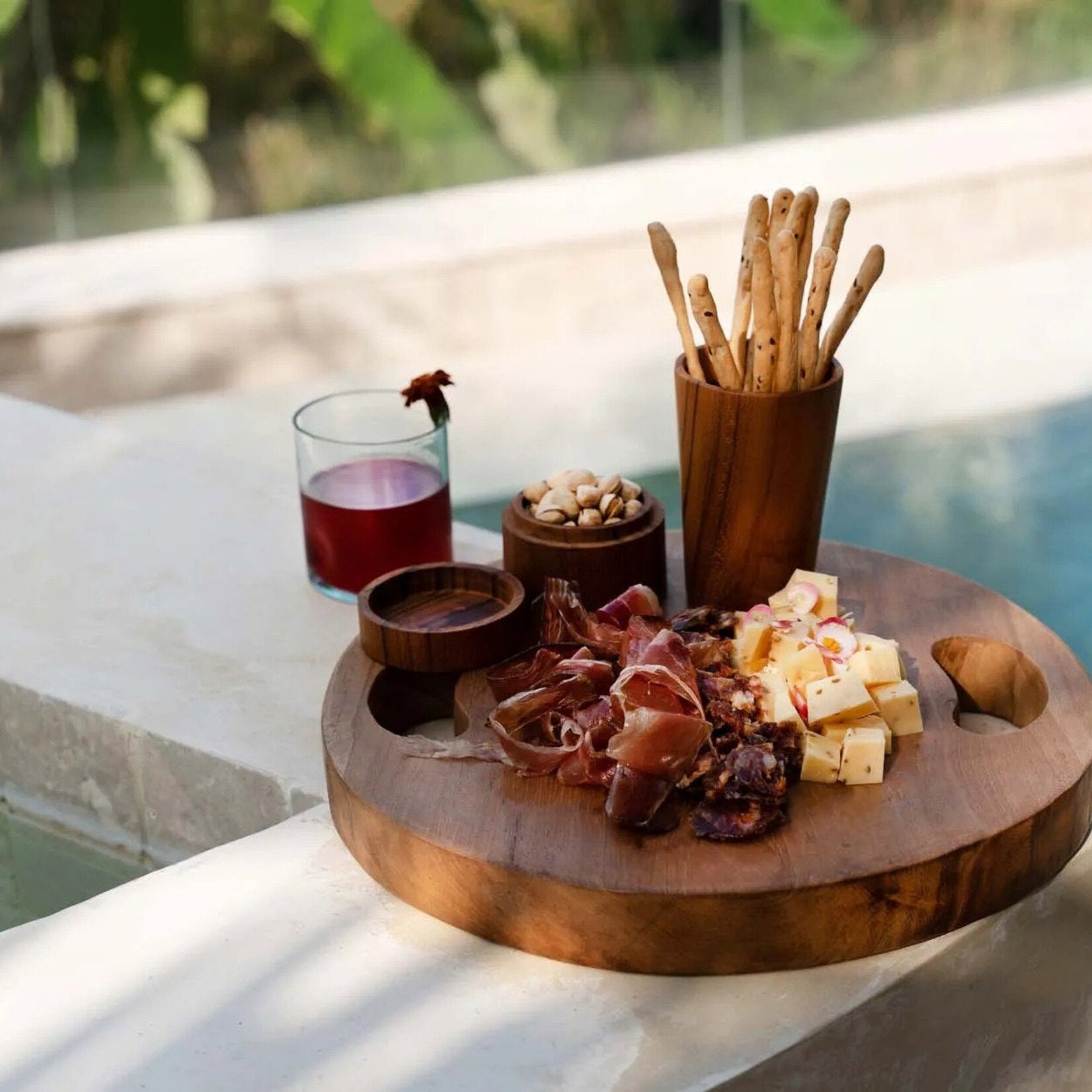 Bazar Bizar Antwerp The Teak Root Tray - Natural - L