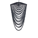 Bazar Bizar Antwerp The Wooden Bead Chandelier - Black - L