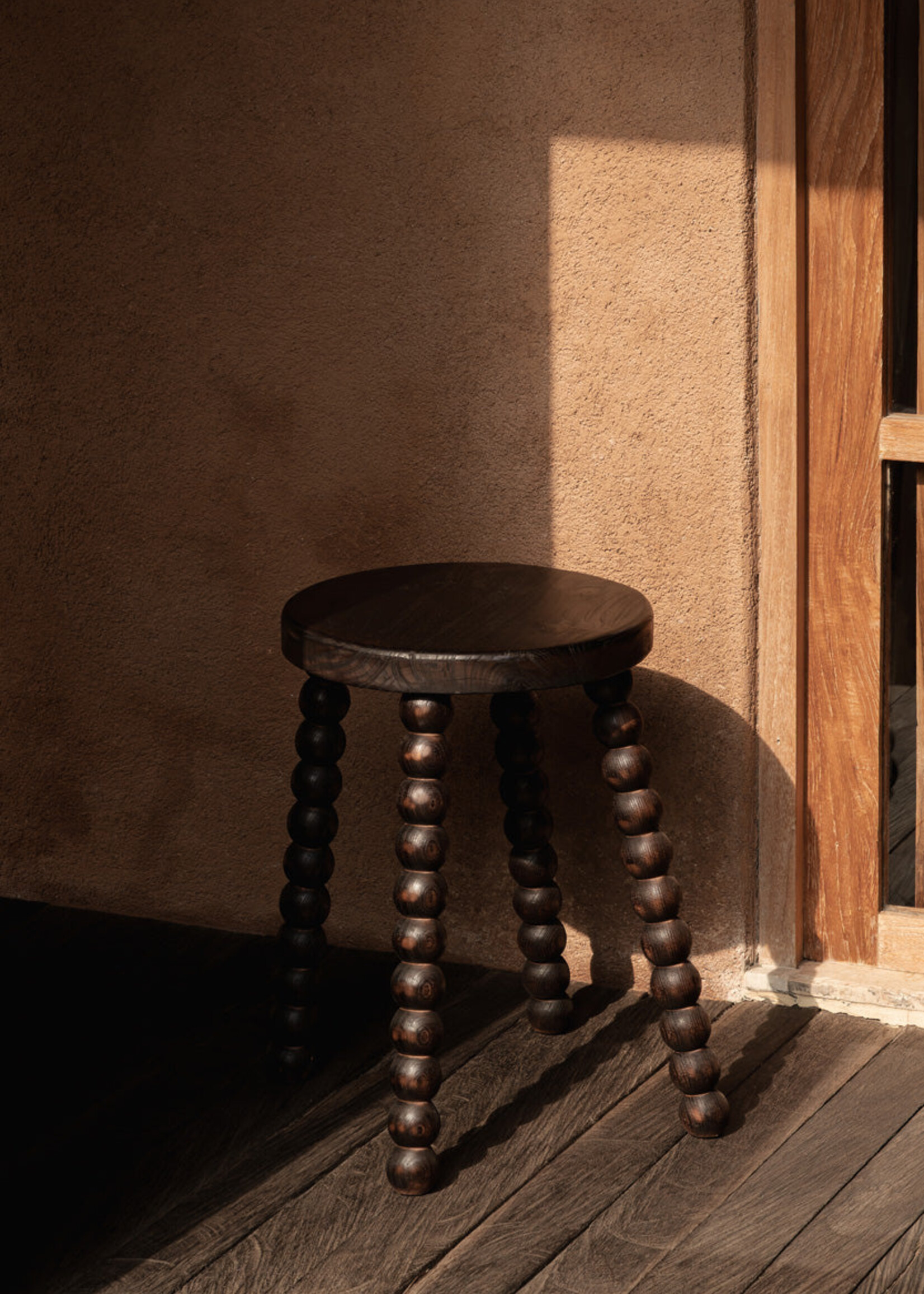 Bazar Bizar Antwerp The Dango Stool - Dark Walnut