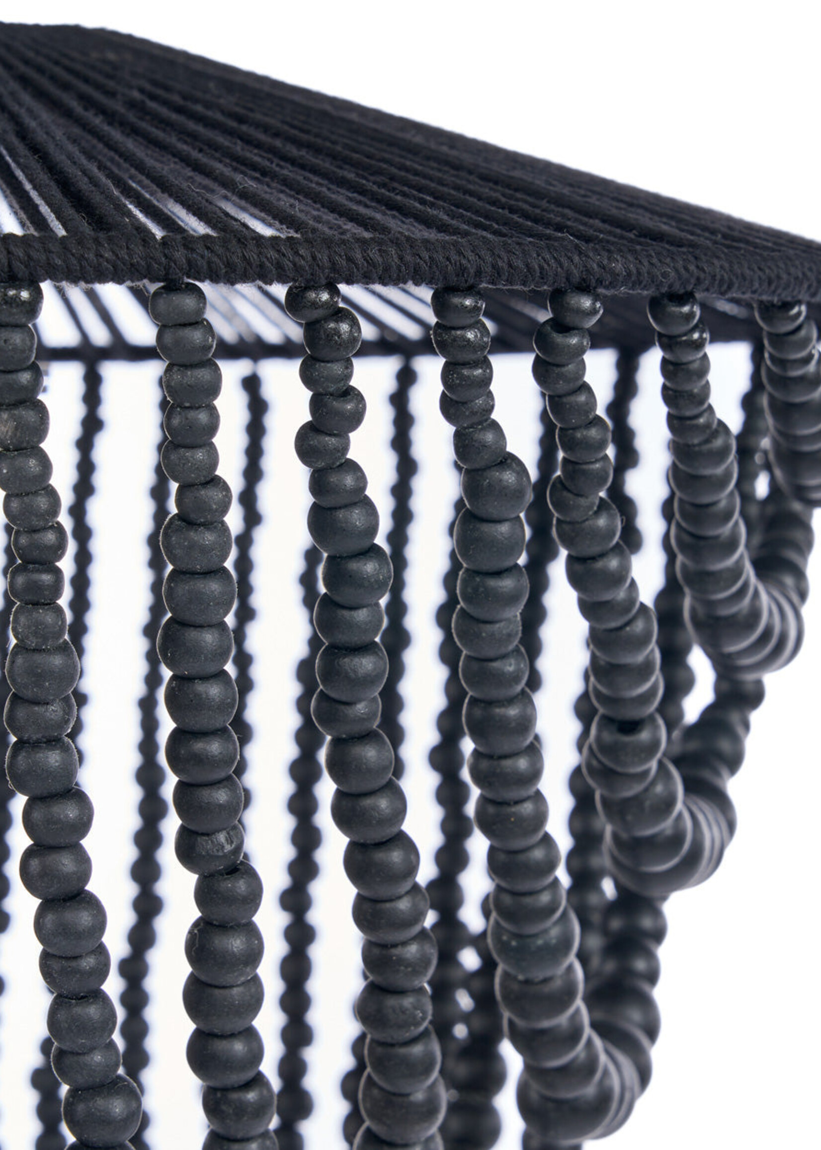 Bazar Bizar Antwerp The Wooden Bead Chandelier - Black - L