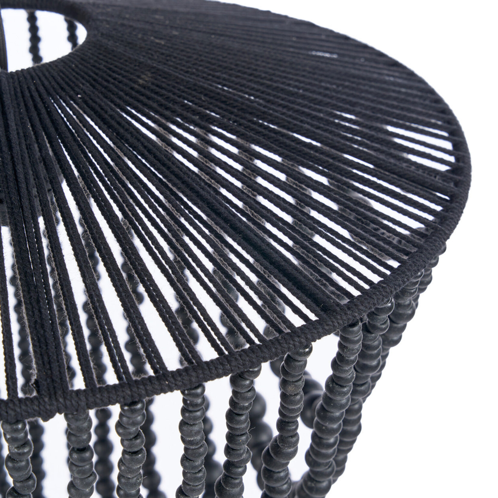 Bazar Bizar Antwerp The Wooden Bead Chandelier - Black - L