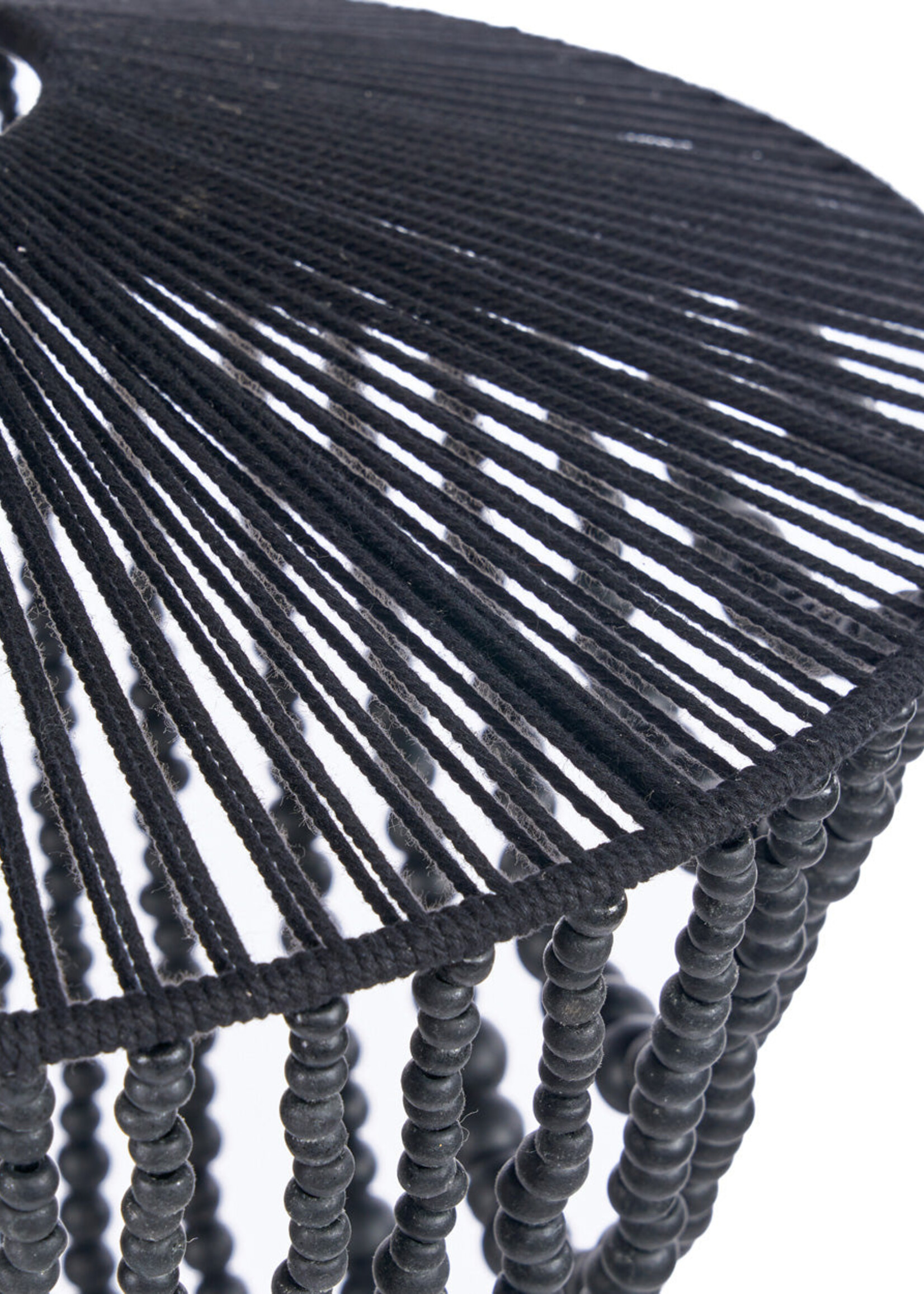 Bazar Bizar Antwerp The Wooden Bead Chandelier - Black - L