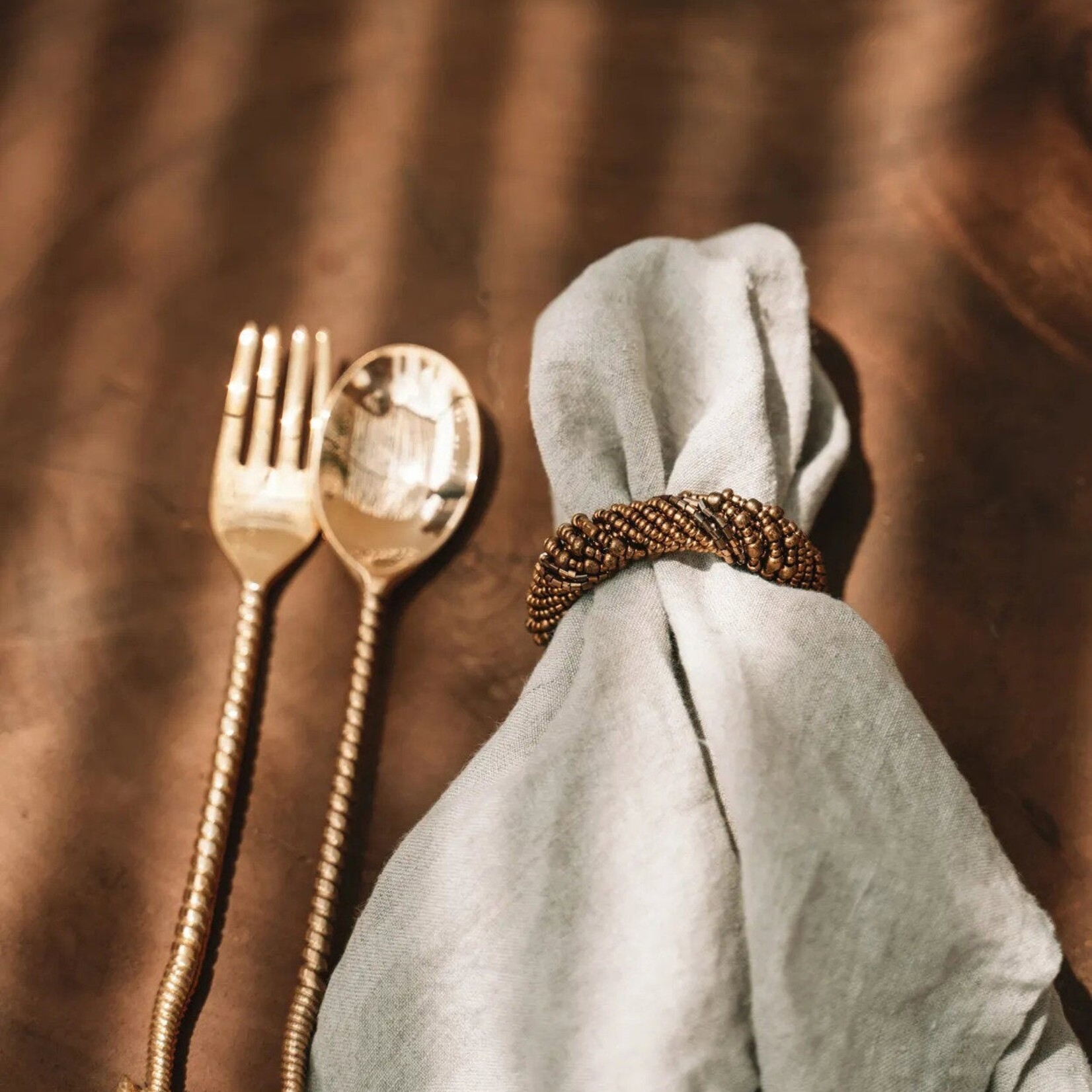 Bazar Bizar Antwerp The Palm Tree Salad Spoon - Gold