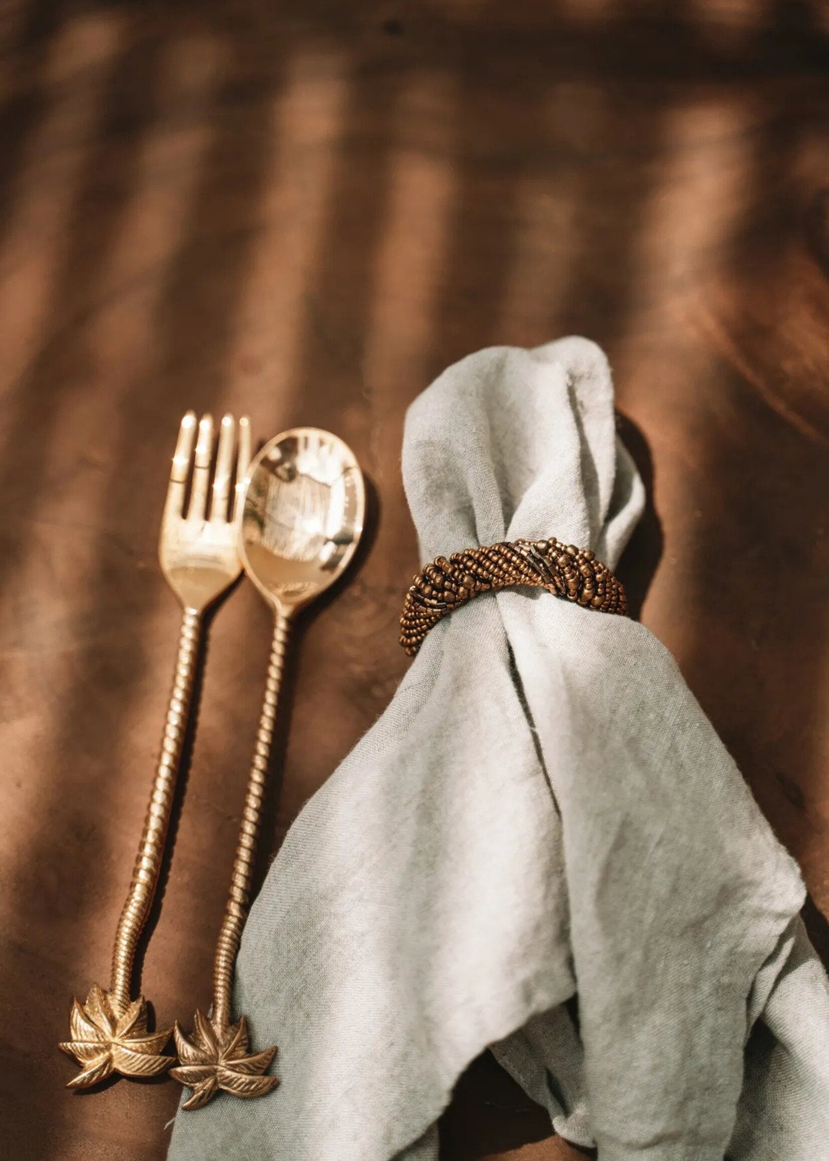 Bazar Bizar Antwerp The Palm Tree Salad Spoon - Gold