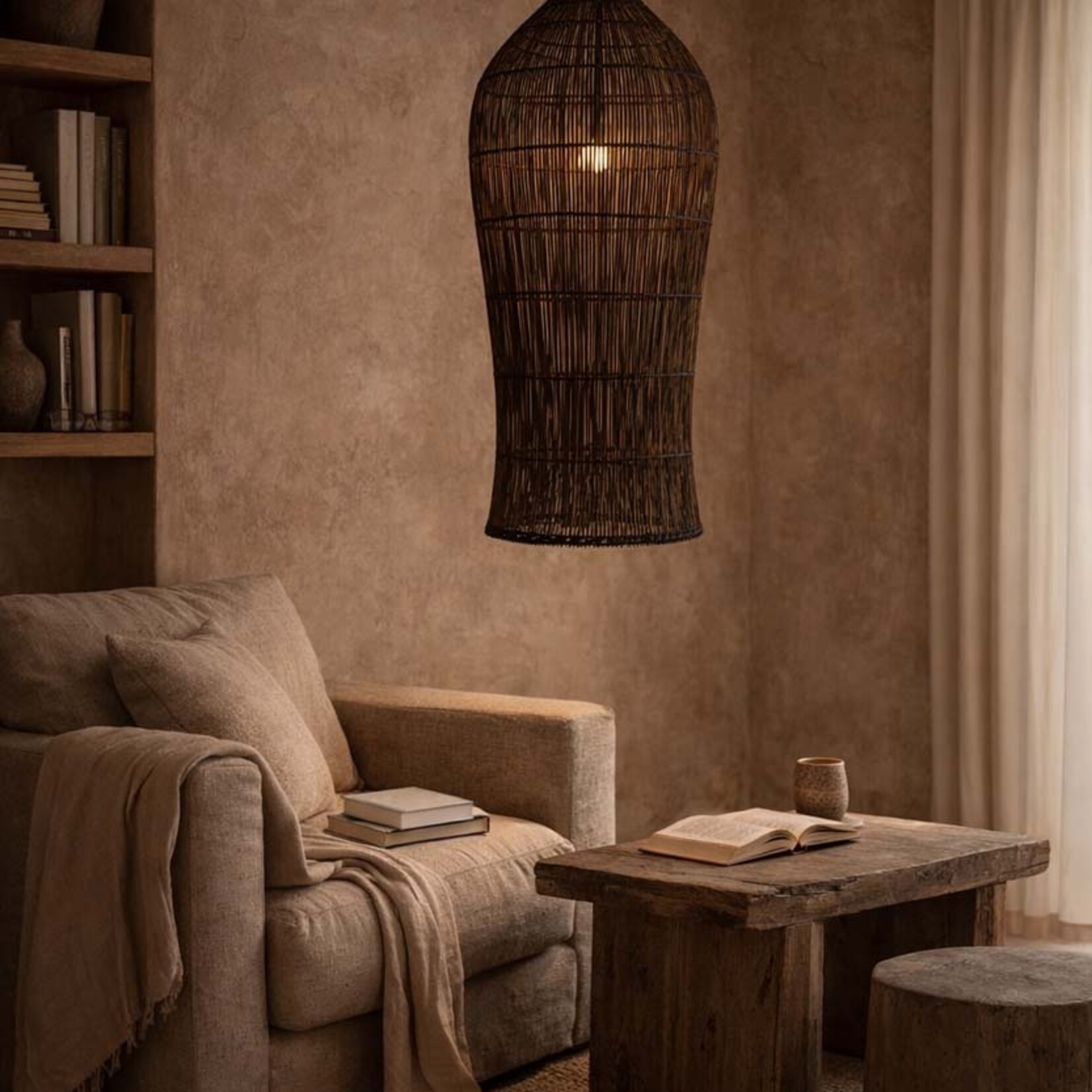 Bazar Bizar Antwerp The Oasis Tower Pendant - Dark Walnut - XL