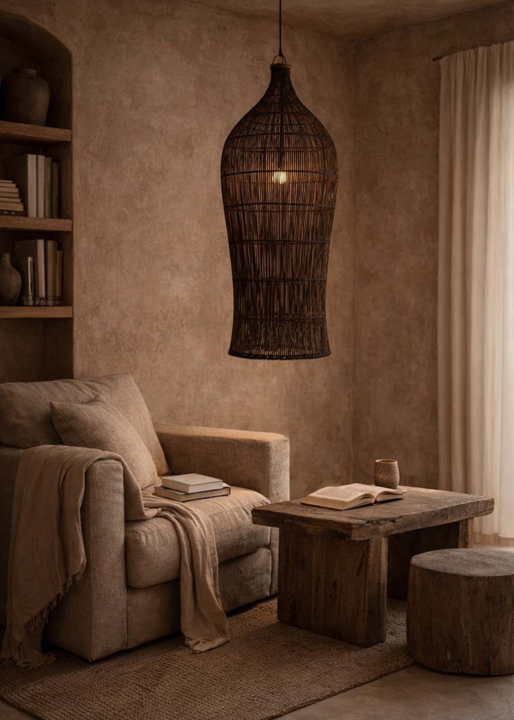 Bazar Bizar Antwerp The Oasis Tower Pendant - Dark Walnut - XL