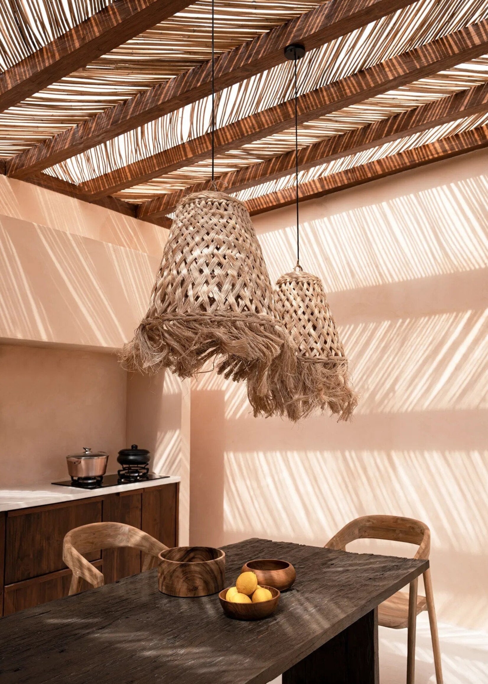 Bazar Bizar Antwerp The Abaca Jelly Fish Pendant - Natural - M