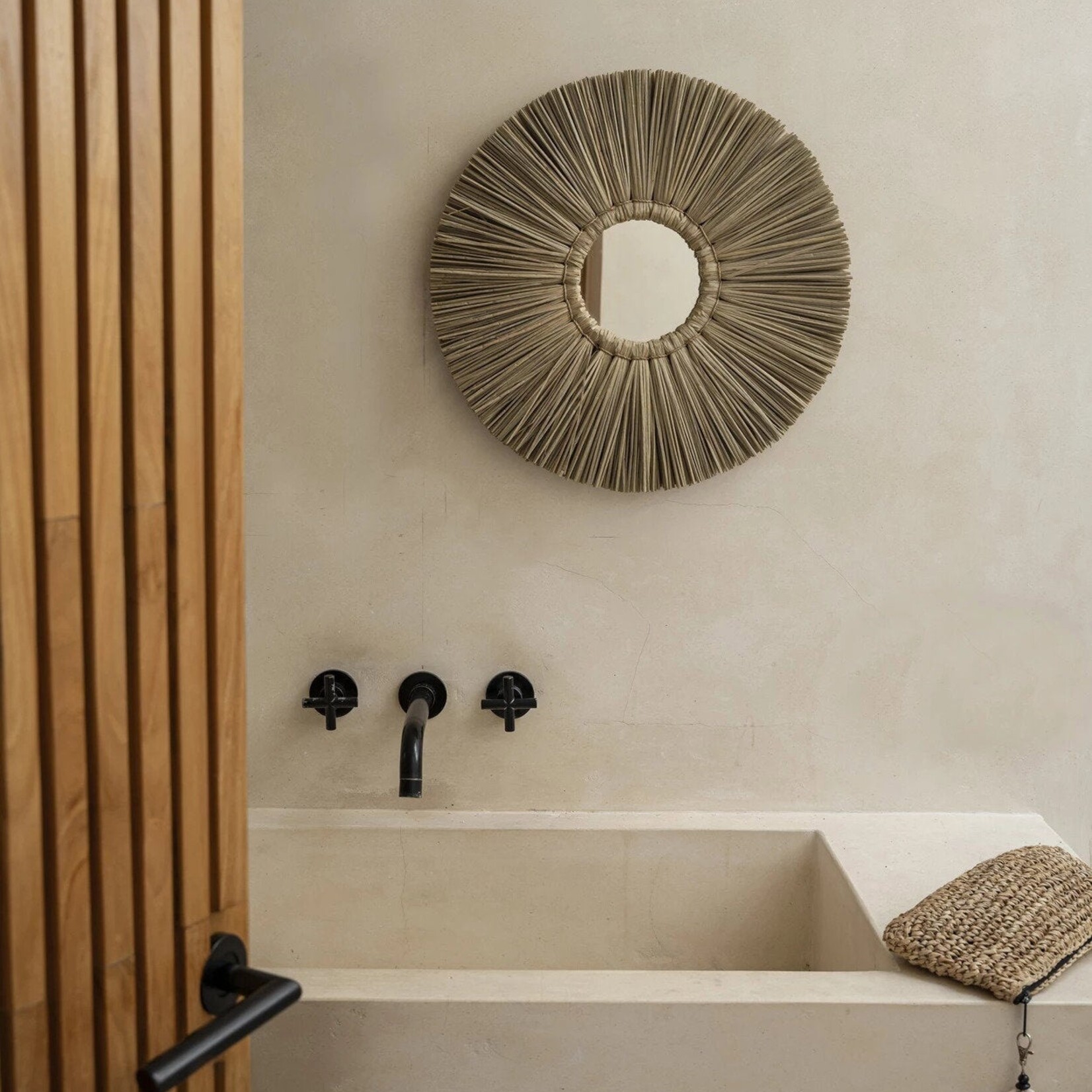 Bazar Bizar Antwerp The Alang Alang Mirror - Natural - S