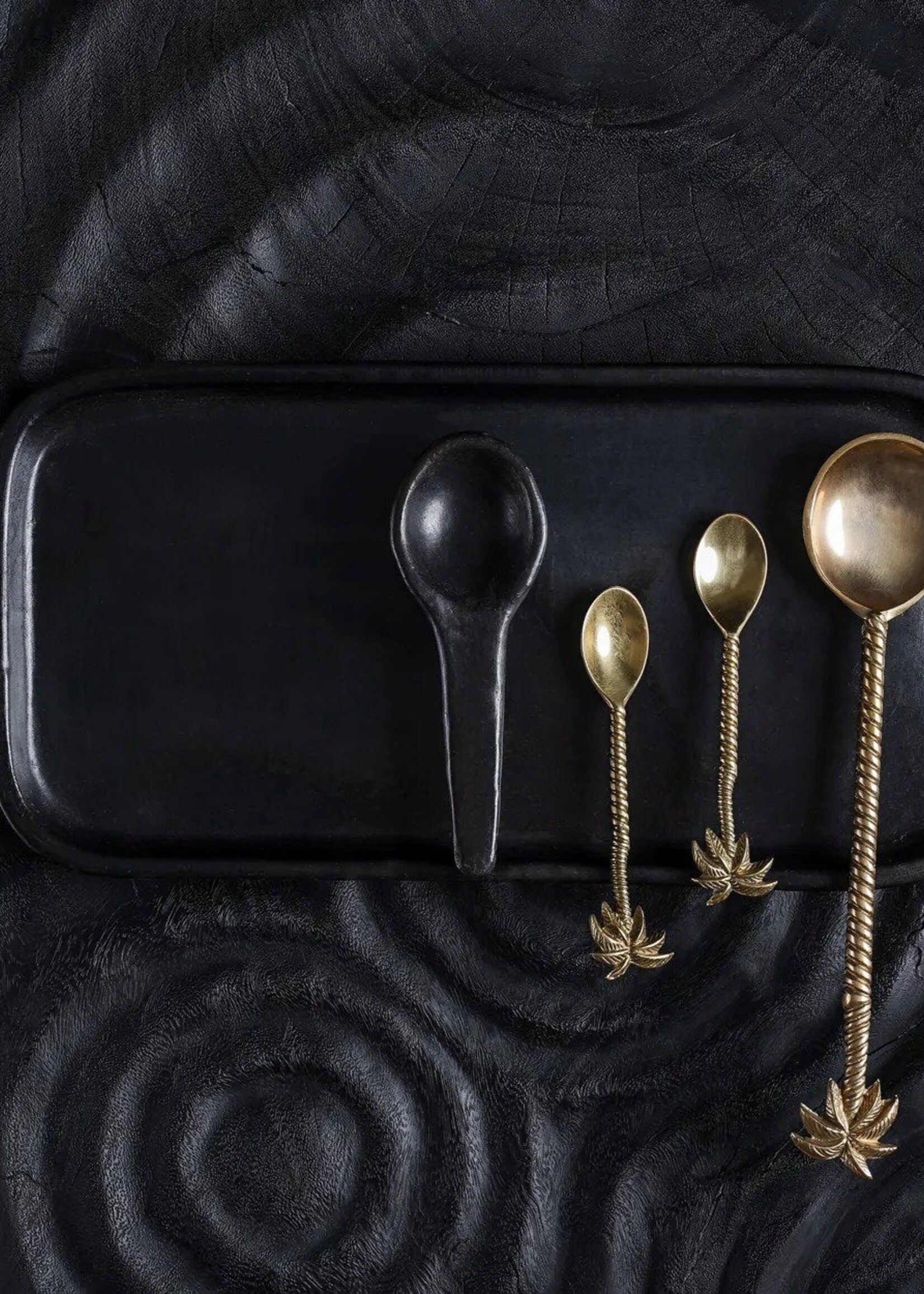 Bazar Bizar Antwerp The Palm Tree Salad Spoon - Gold