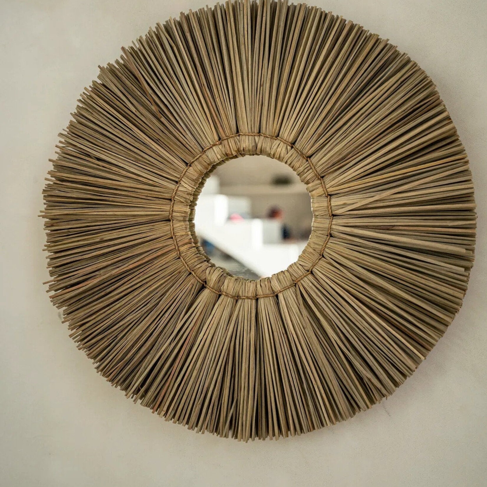 Bazar Bizar Antwerp The Alang Alang Mirror - Natural - S