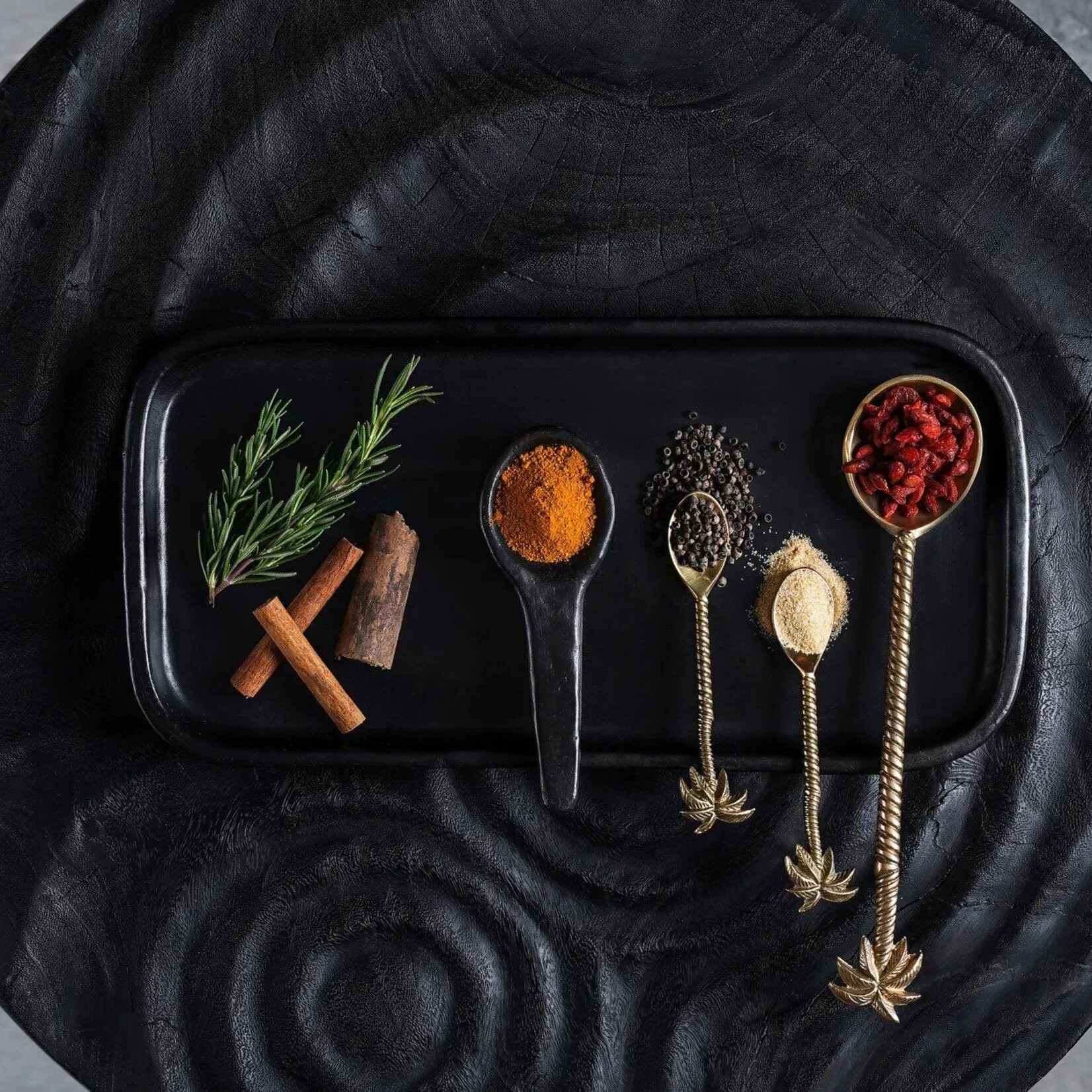 Bazar Bizar Antwerp The Palm Tree Salad Spoon - Gold