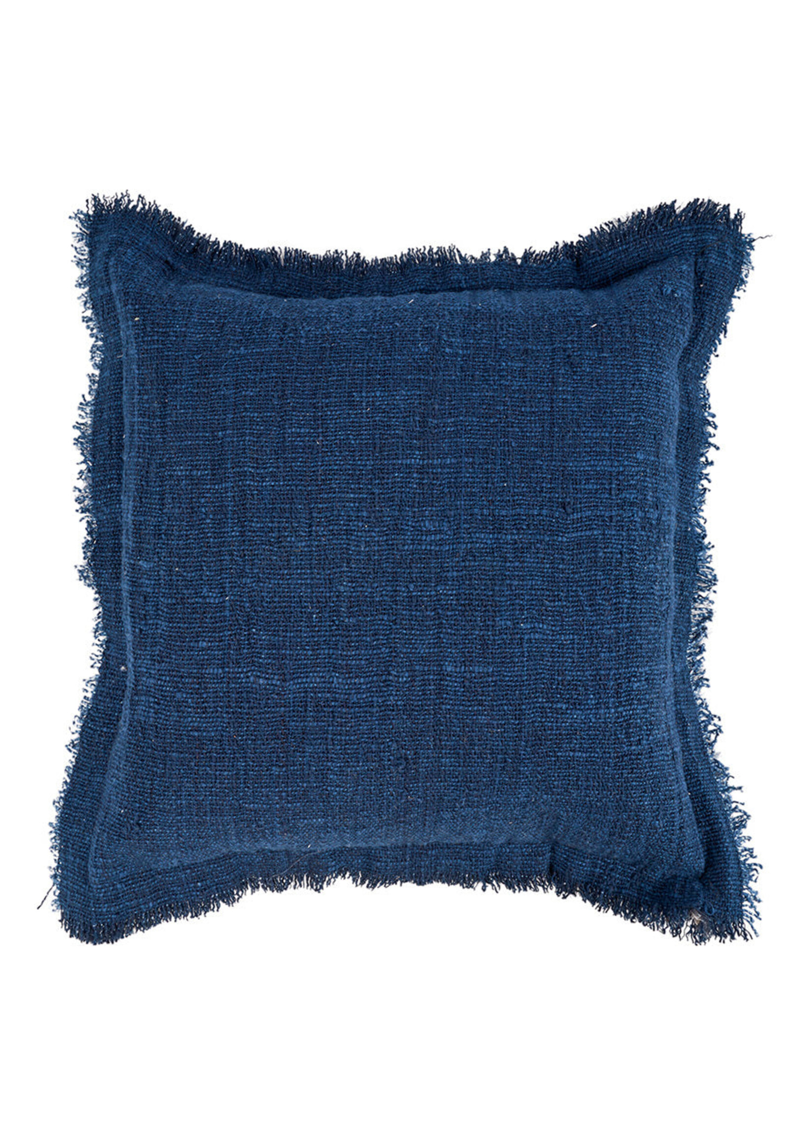 Bazar Bizar Antwerp The Azure Fringe Cushion Cover - Indian Blue