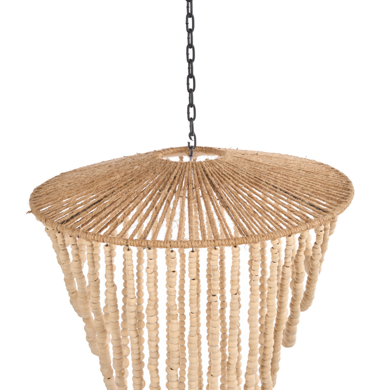 Bazar Bizar Antwerp The Wooden Bead Chandelier - Natural - L