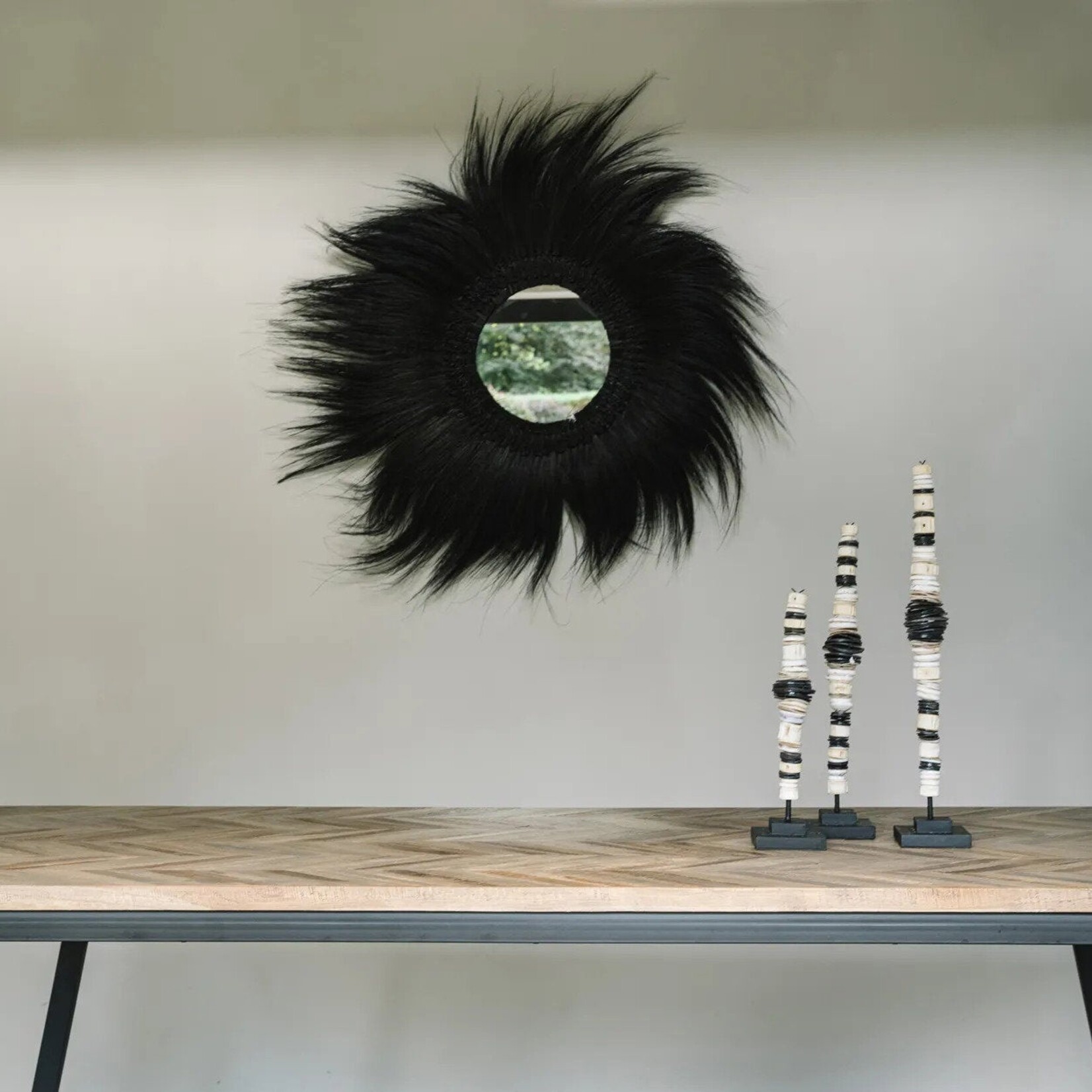 Bazar Bizar Antwerp The Simba Mirror - Black - M