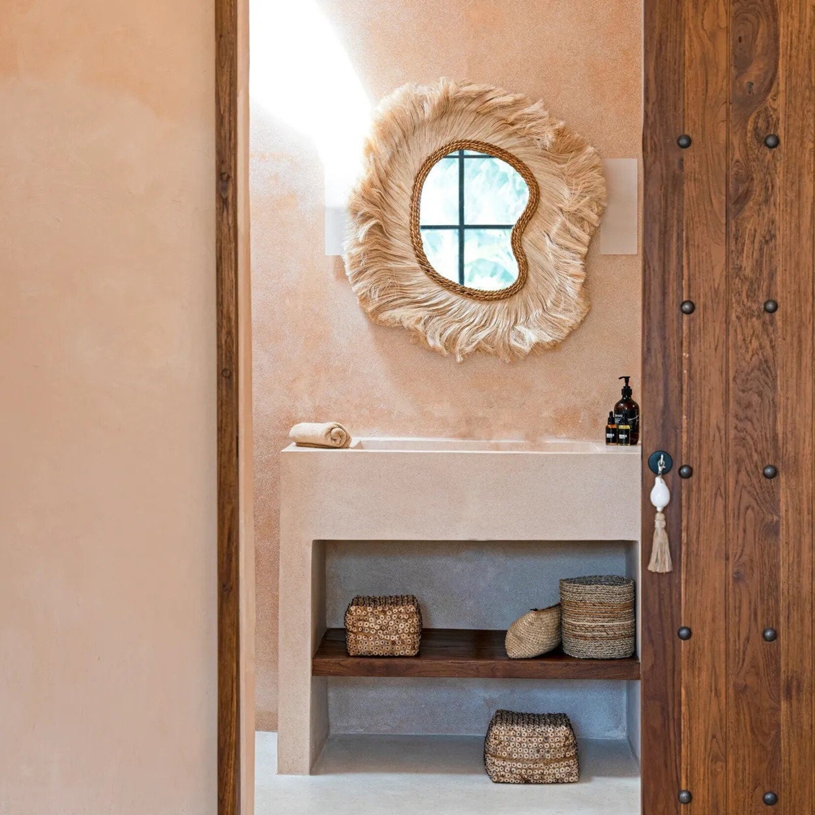 Bazar Bizar Antwerp The La Principessa Mirror - Natural - L