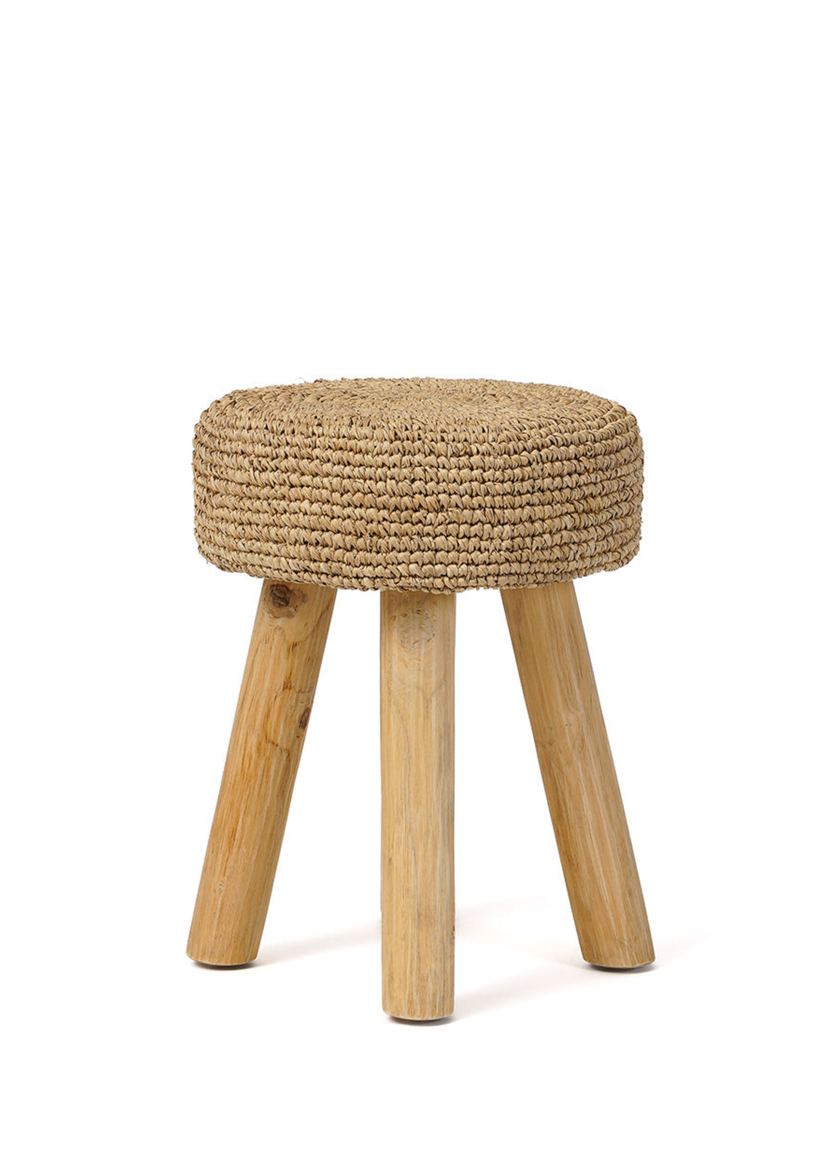 Bazar Bizar Antwerp The Raffia Stool - Natural
