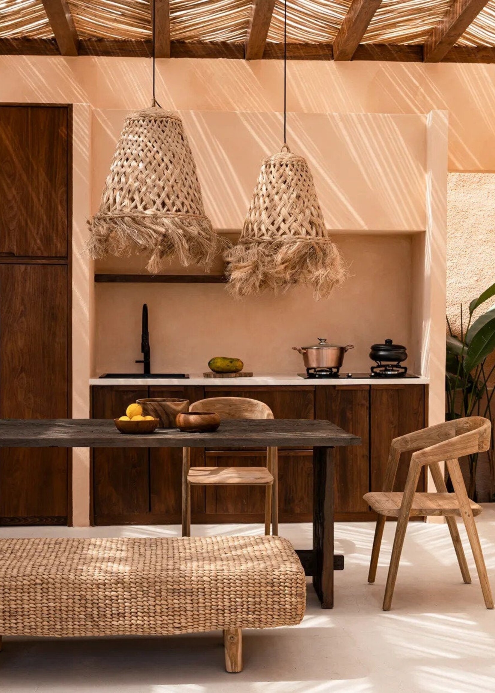 Bazar Bizar Antwerp The Abaca Jelly Fish Pendant - Natural - S