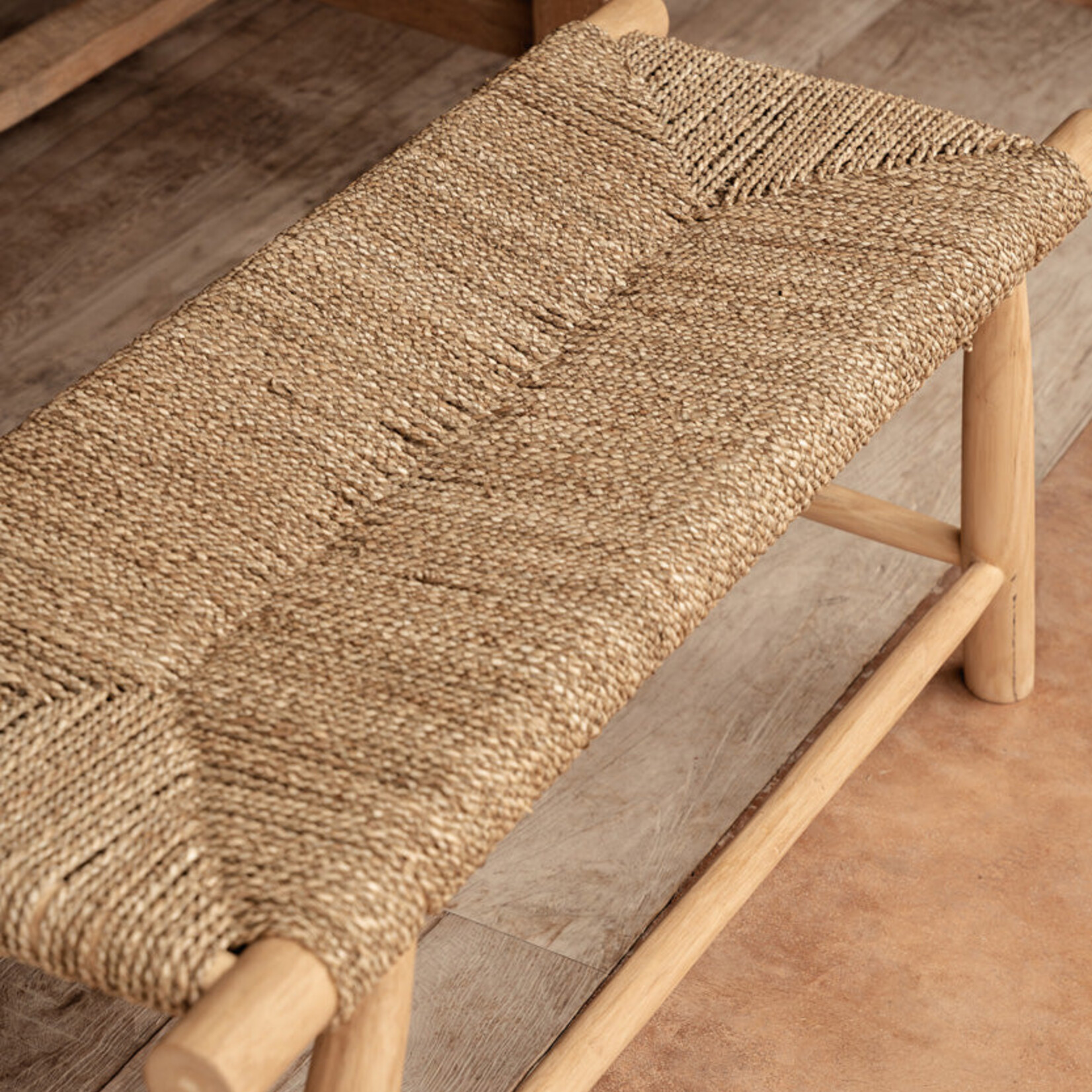 Bazar Bizar Antwerp The Porto Seagrass Bench - Natural - L