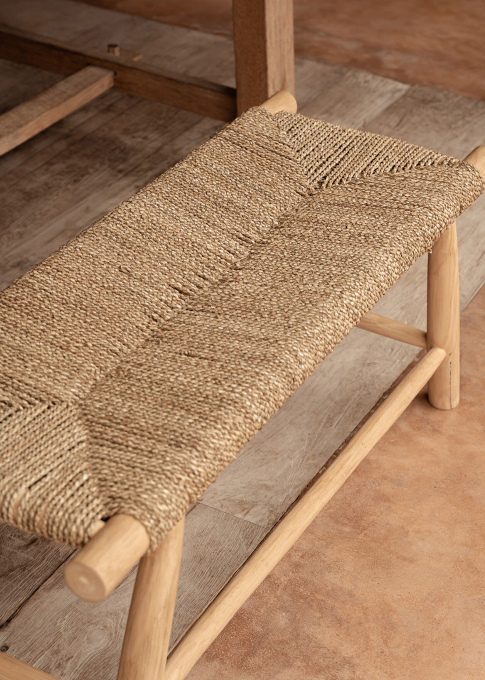 Bazar Bizar Antwerp The Porto Seagrass Bench - Natural - L