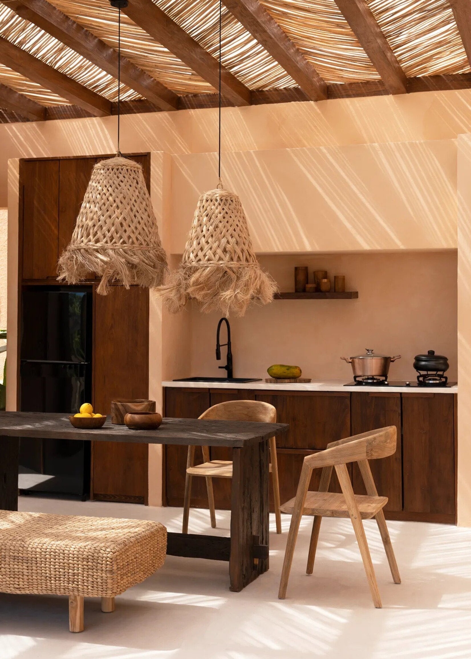 Bazar Bizar Antwerp The Abaca Jelly Fish Pendant - Natural - S