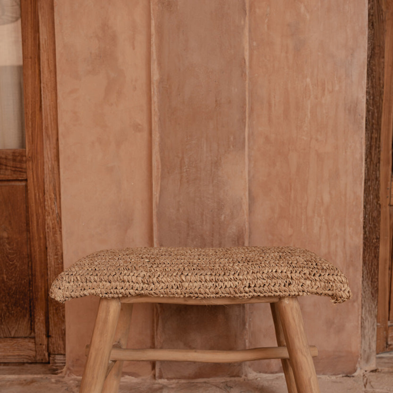 Bazar Bizar The Raffia Bench - Natural