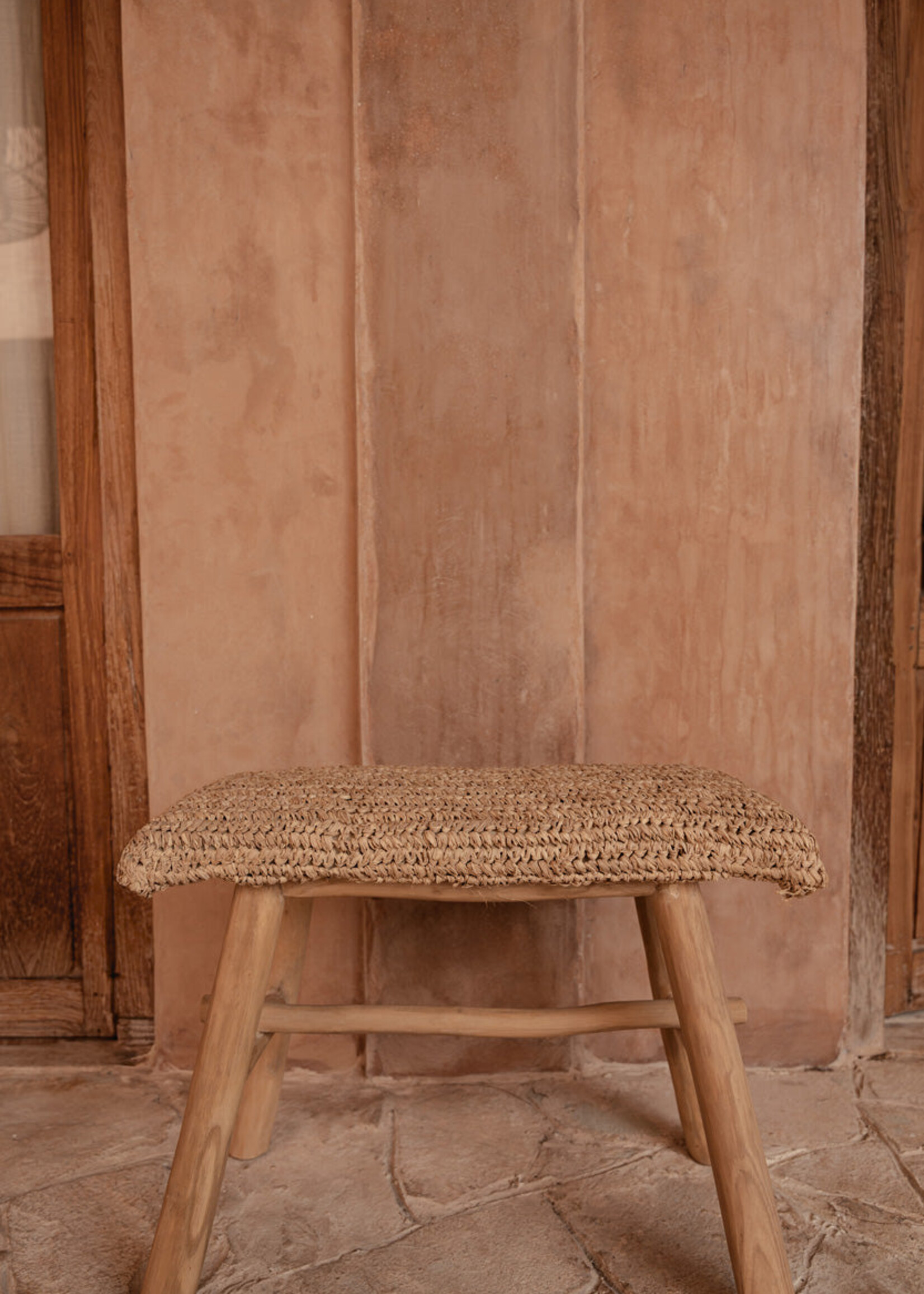 Bazar Bizar The Raffia Bench - Natural