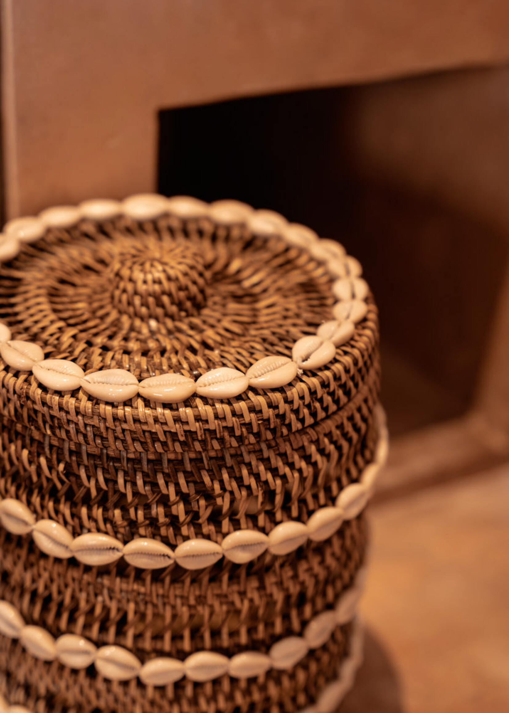 Bazar Bizar Antwerp The Shell Storage Bin - Natural Brown