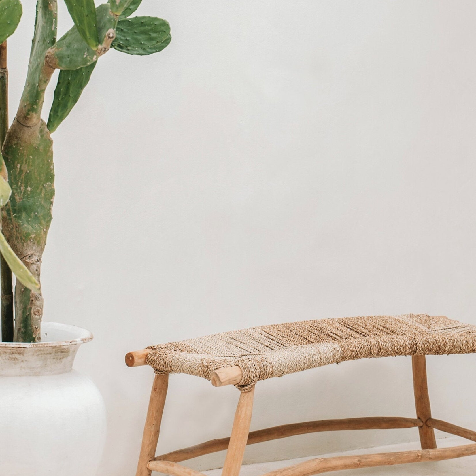 Bazar Bizar Antwerp The Porto Seagrass Bench - Natural - L