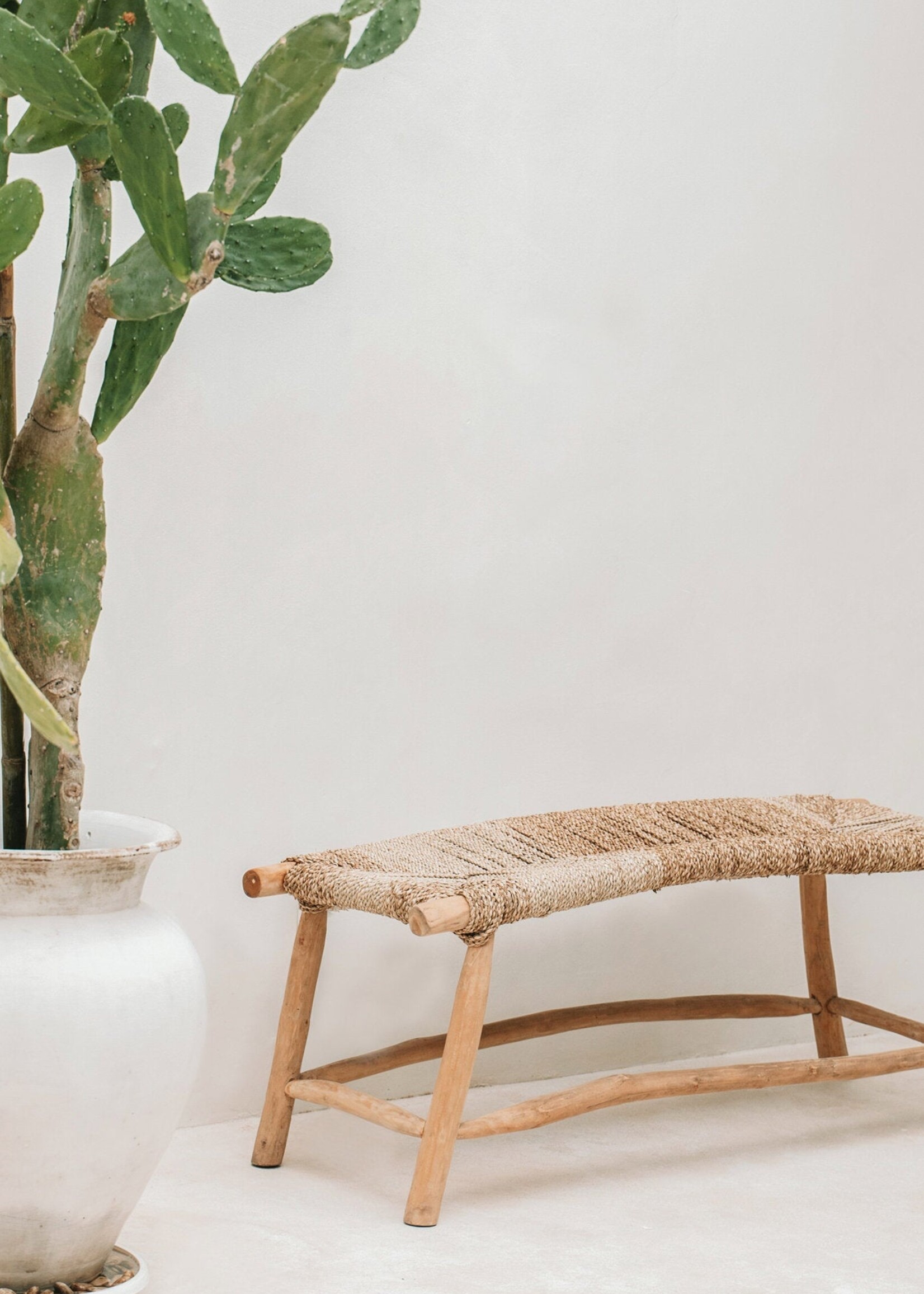 Bazar Bizar Antwerp The Porto Seagrass Bench - Natural - L