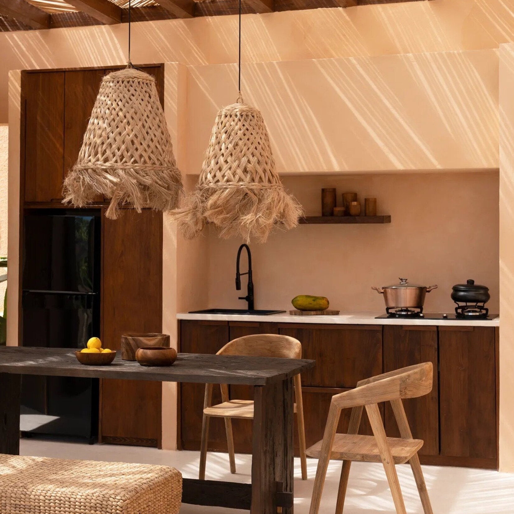 Bazar Bizar Antwerp The Abaca Jelly Fish Pendant - Natural - L