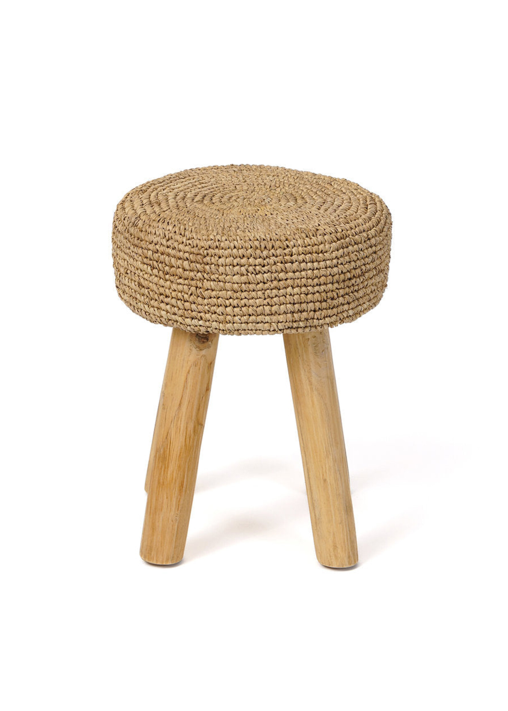 Bazar Bizar Antwerp The Raffia Stool - Natural