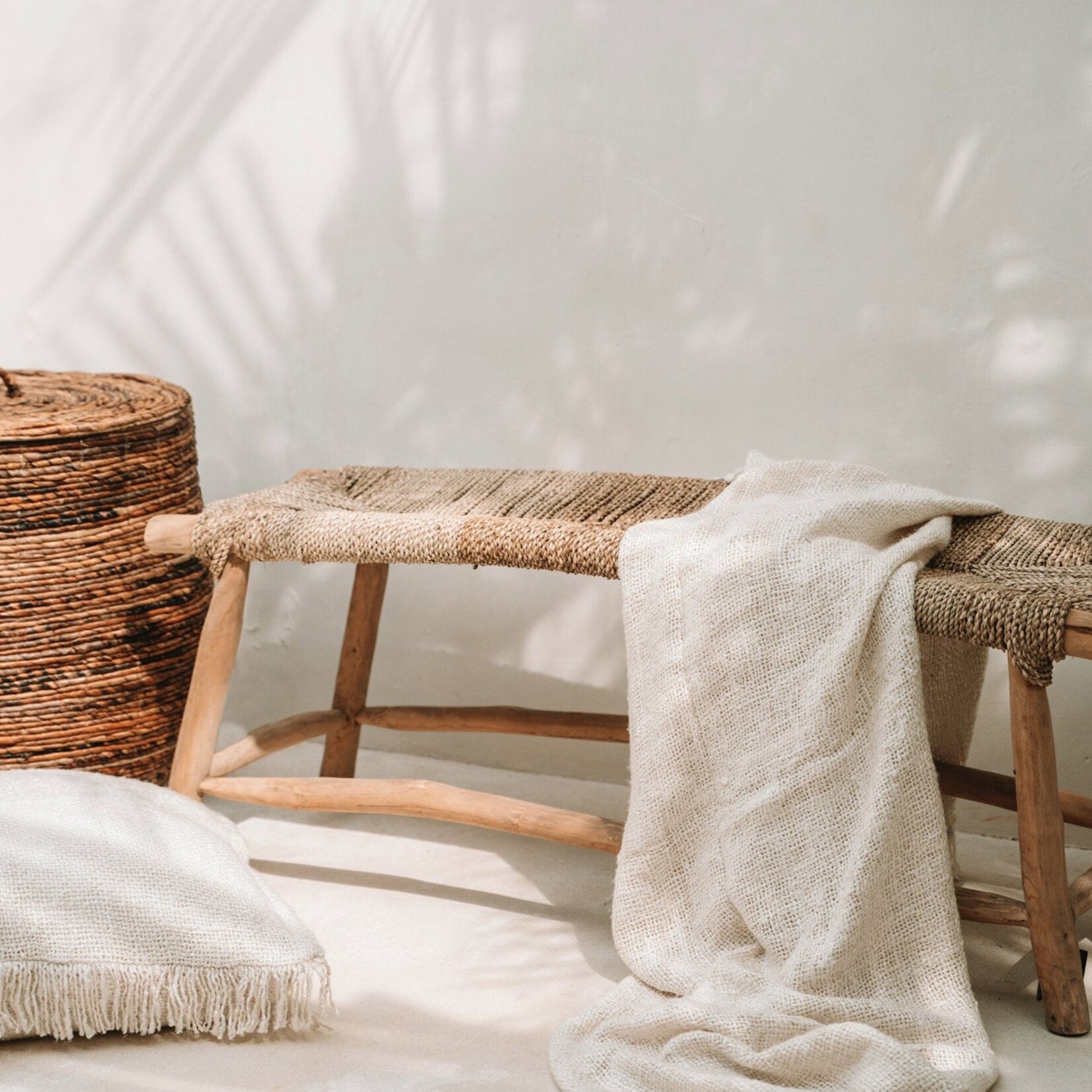 Bazar Bizar Antwerp The Porto Seagrass Bench - Natural - L