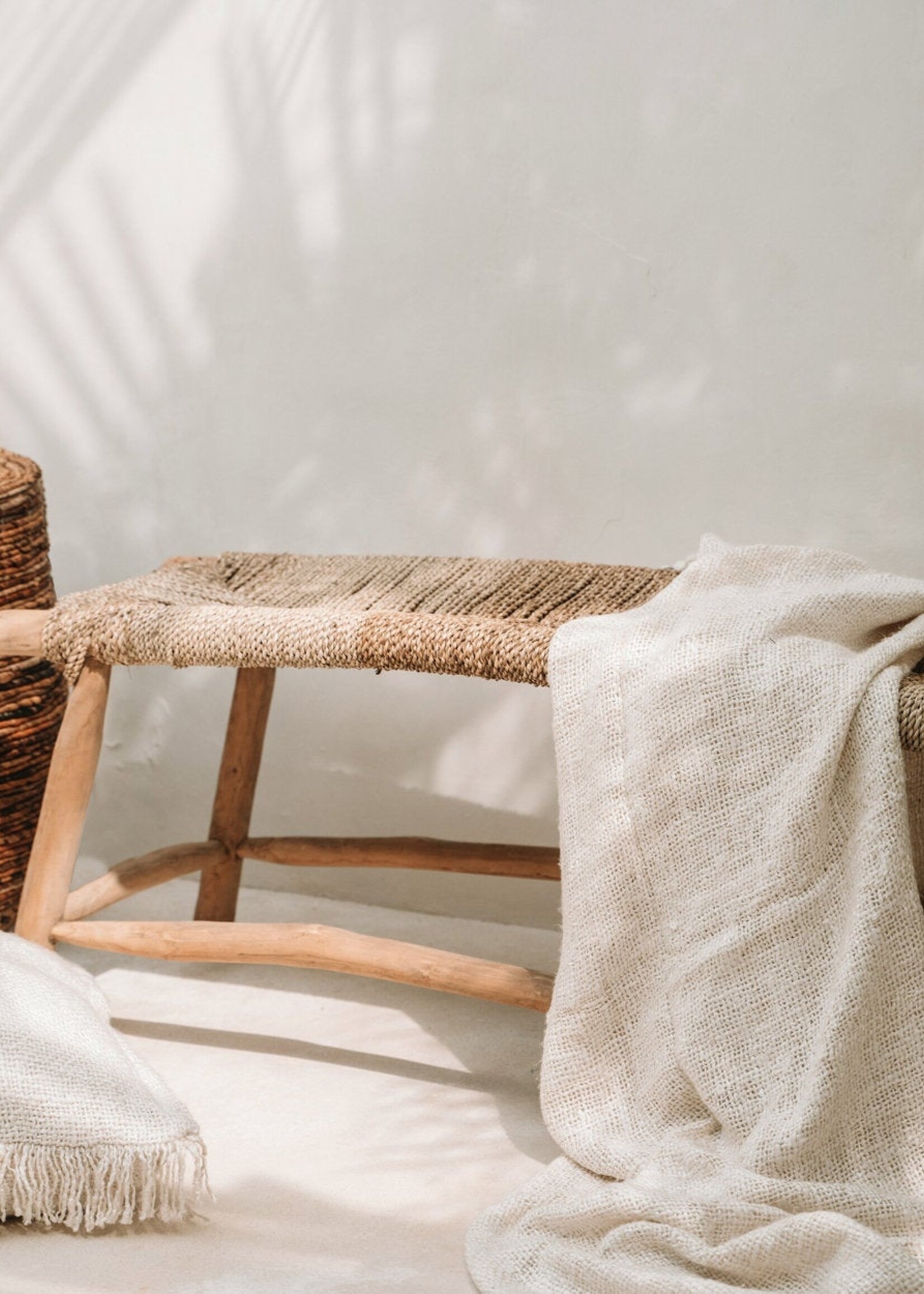 Bazar Bizar Antwerp The Porto Seagrass Bench - Natural - L