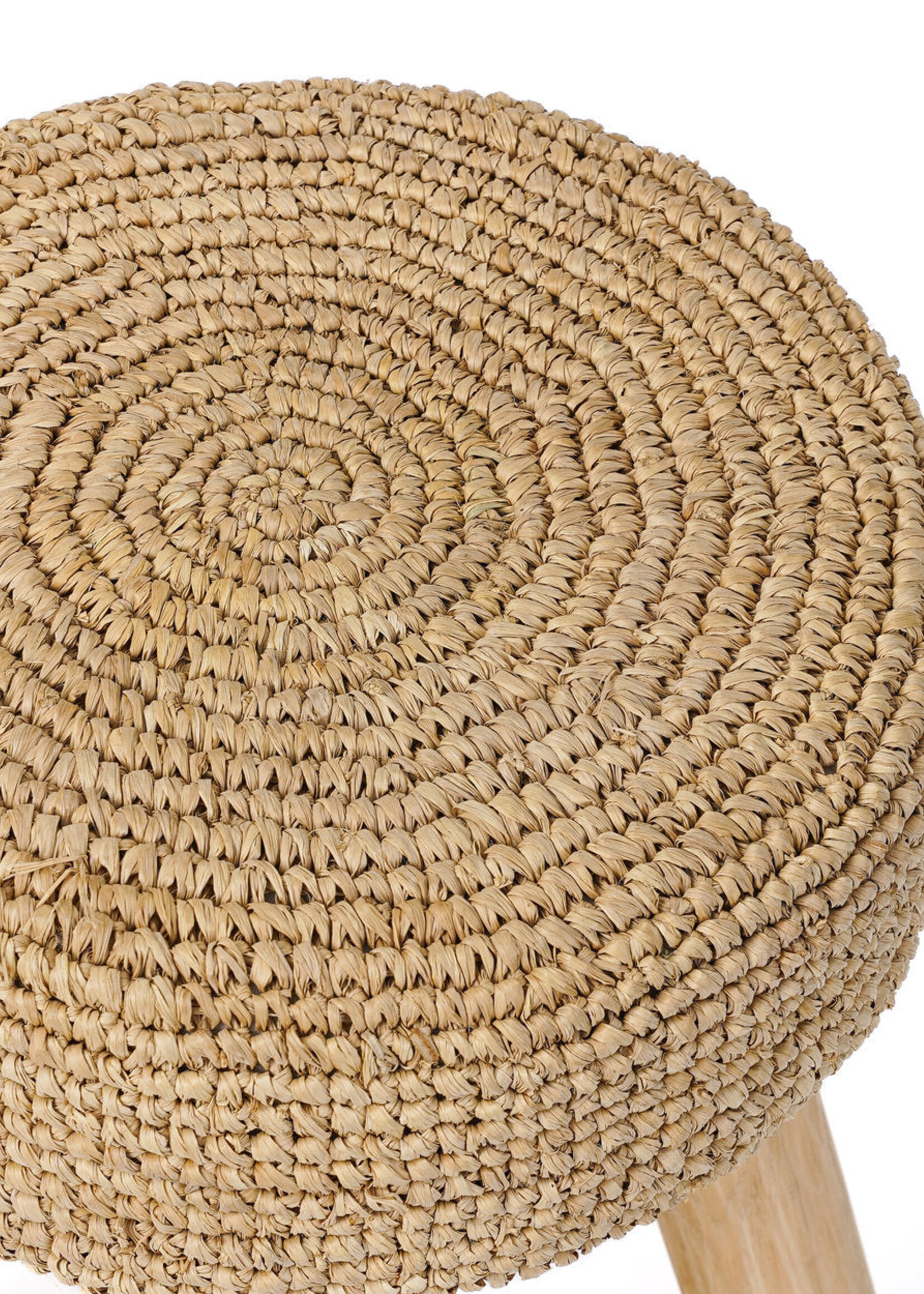 Bazar Bizar Antwerp The Raffia Stool - Natural