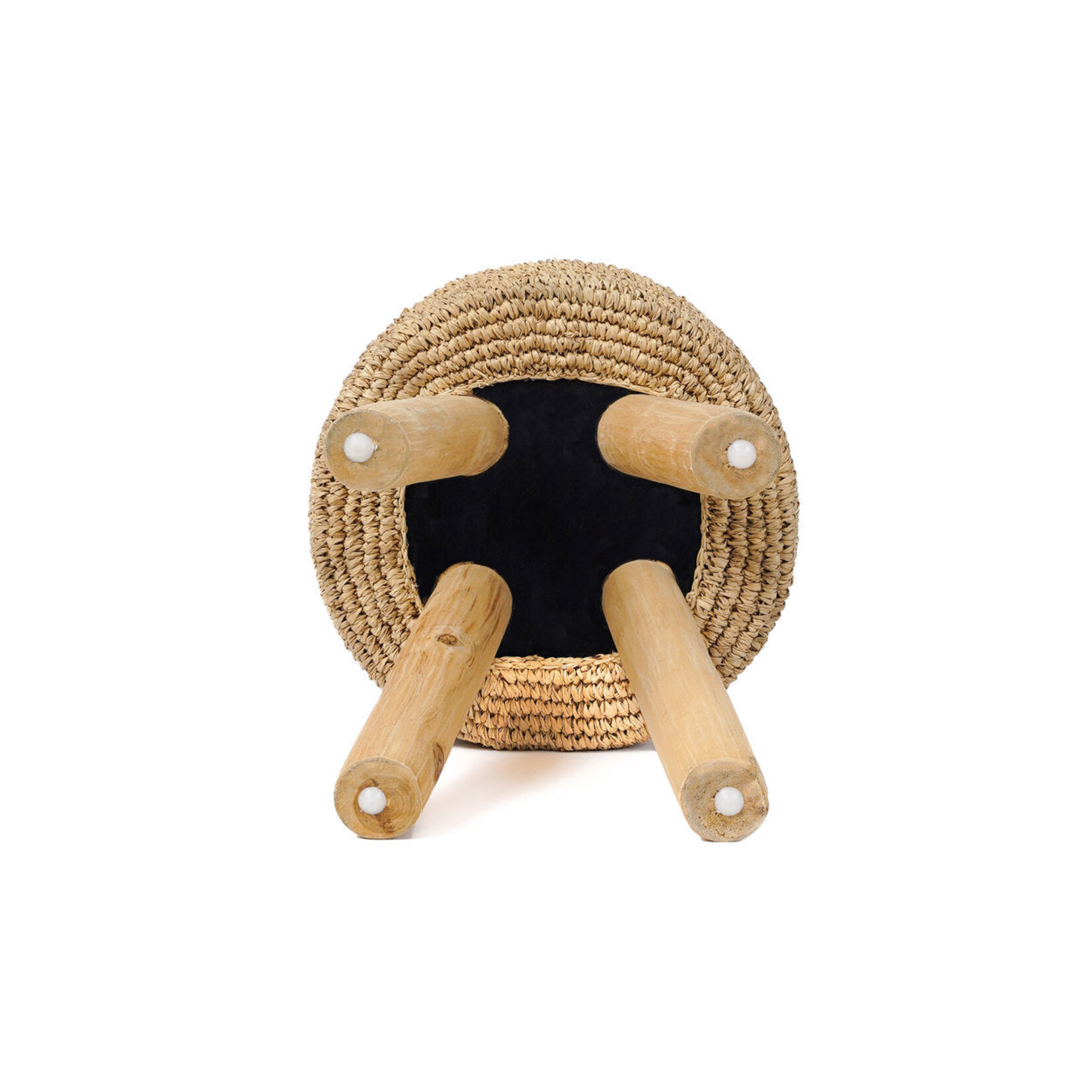 Bazar Bizar Antwerp The Raffia Stool - Natural