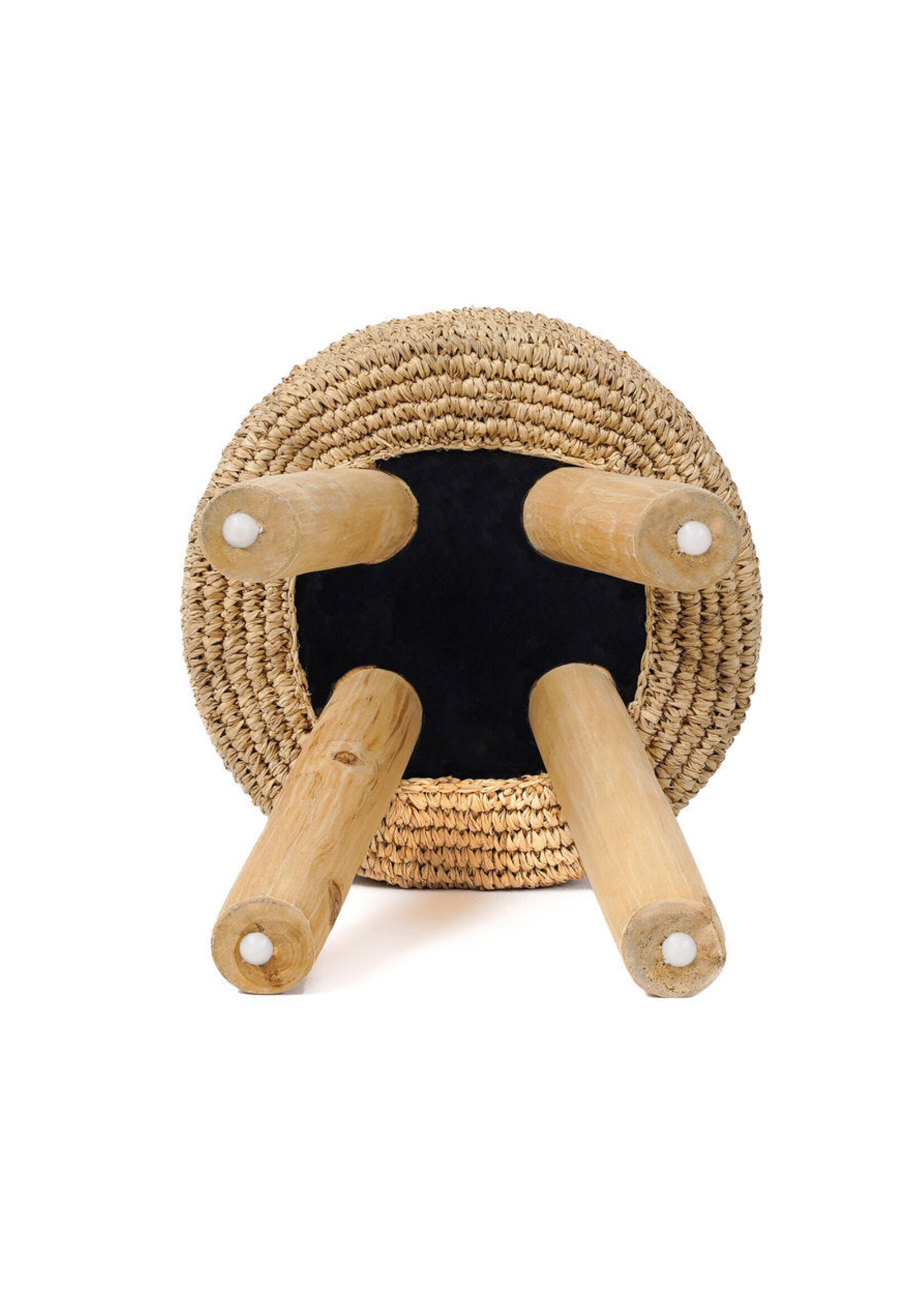 Bazar Bizar Antwerp The Raffia Stool - Natural