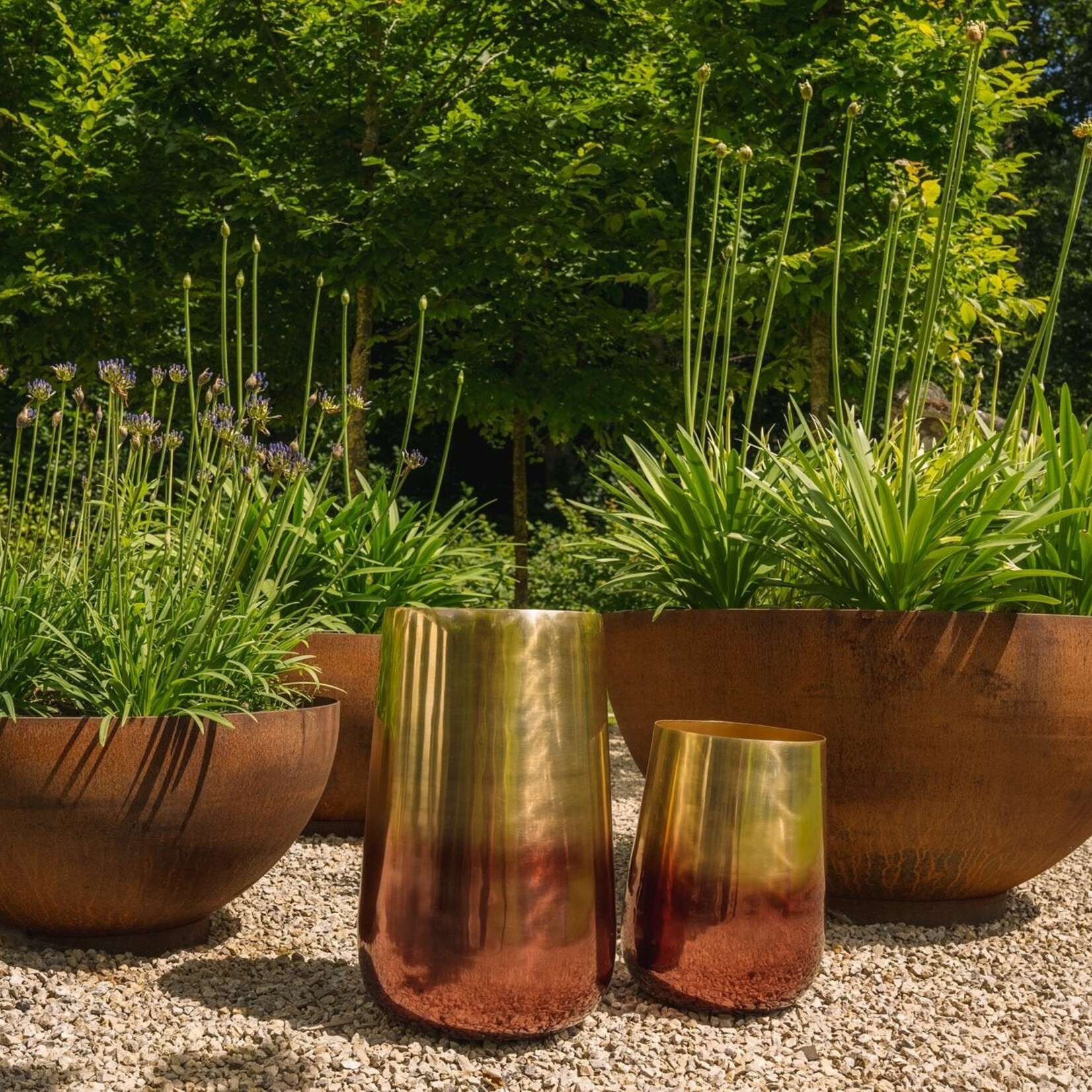 Bazar Bizar Antwerp The Two Tone Brass Planter - Brass - XL