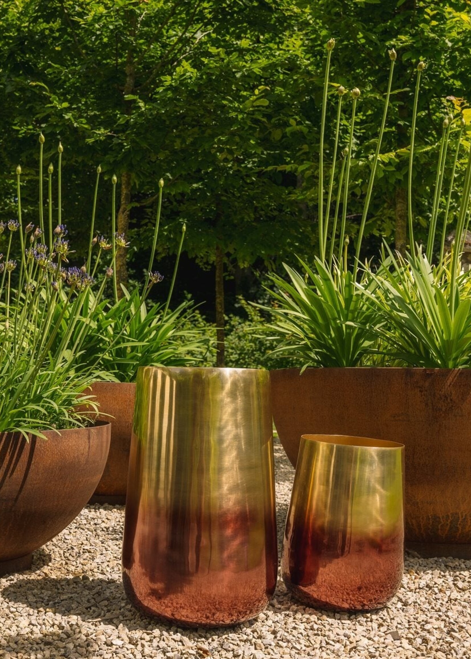 Bazar Bizar Antwerp The Two Tone Brass Planter - Brass - XL
