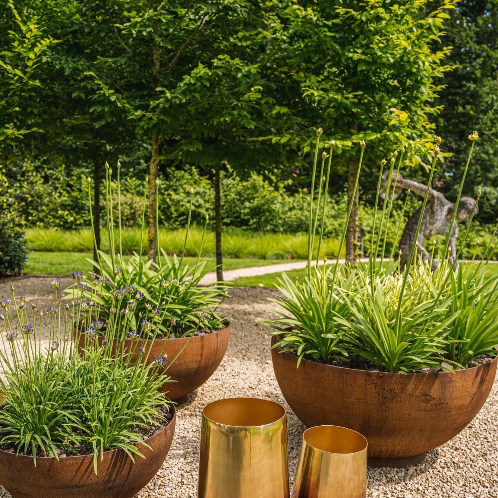 Bazar Bizar Antwerp The Two Tone Brass Planter - Brass - XL