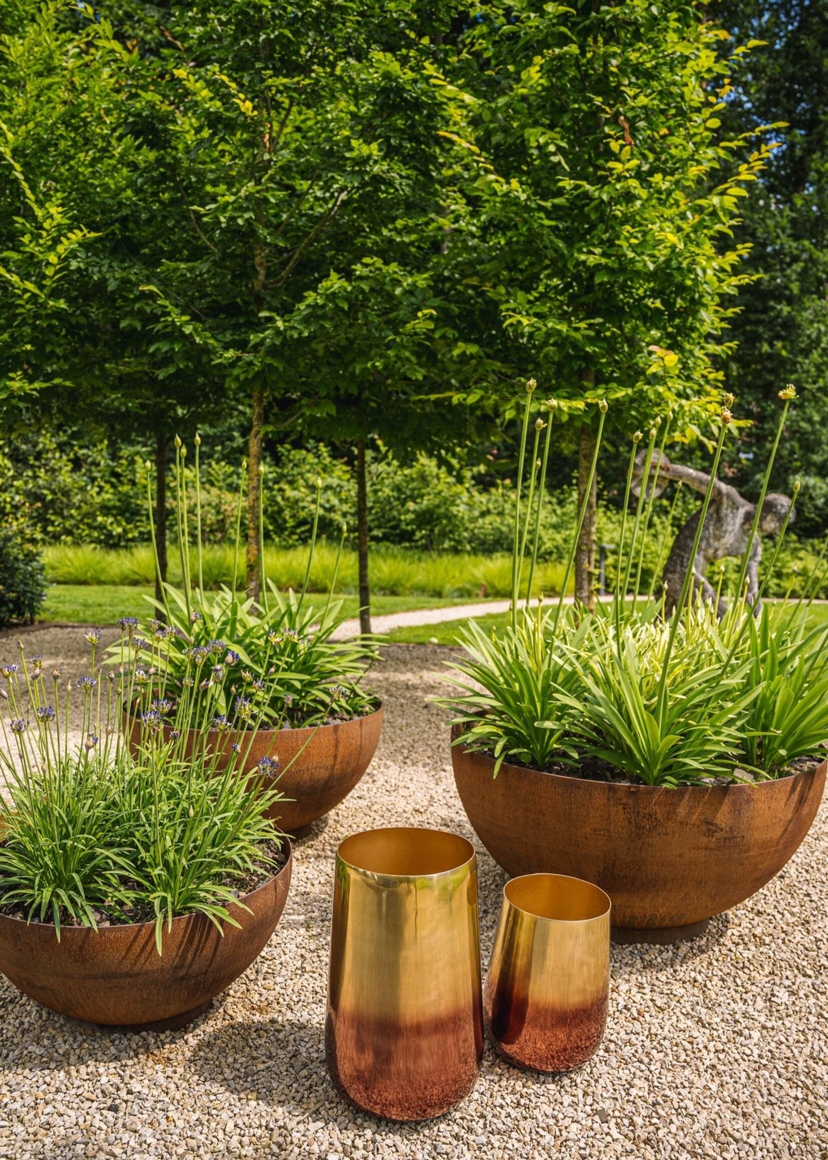 Bazar Bizar Antwerp The Two Tone Brass Planter - Brass - XL