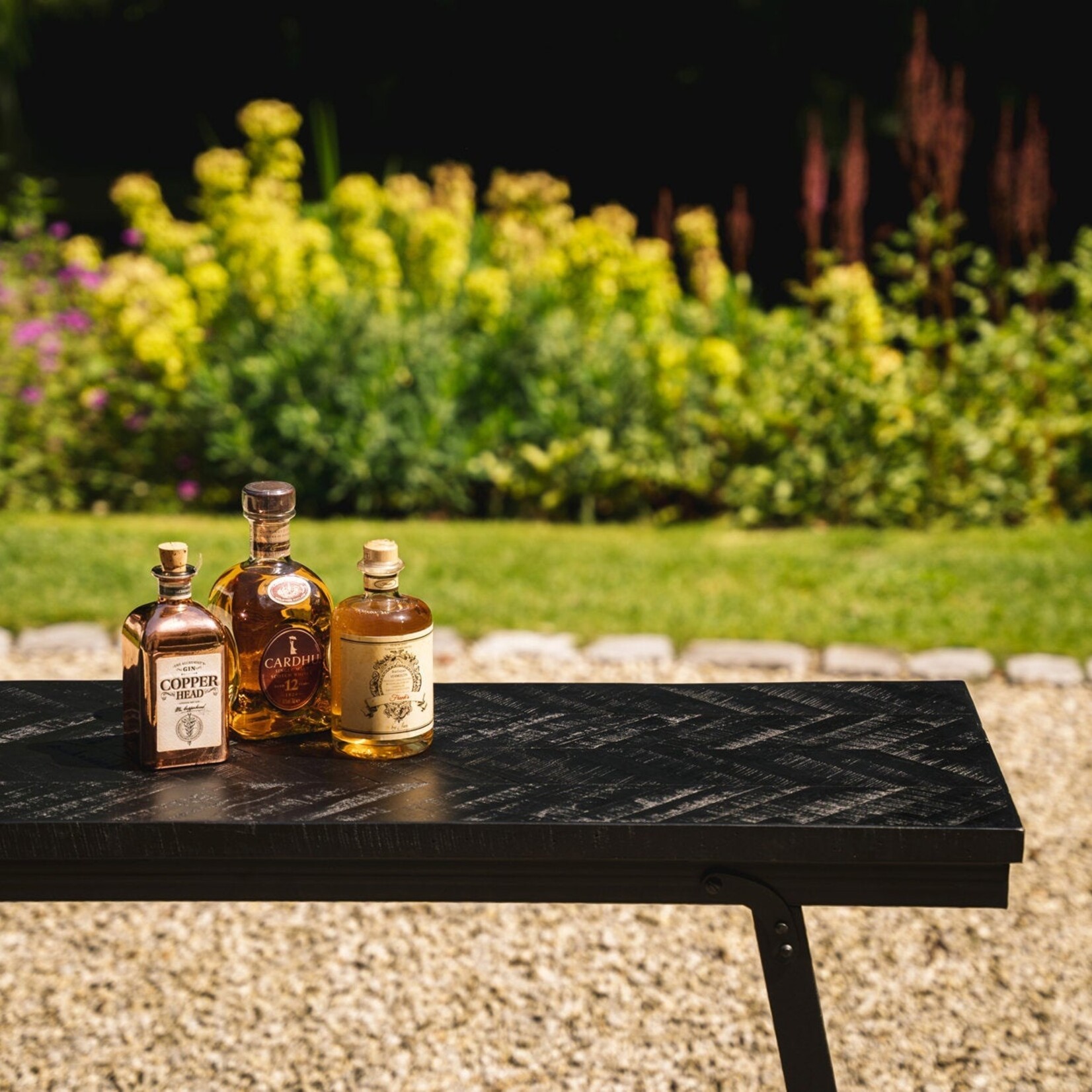 Bazar Bizar Antwerp The Herringbone High Table - Black - 140cm