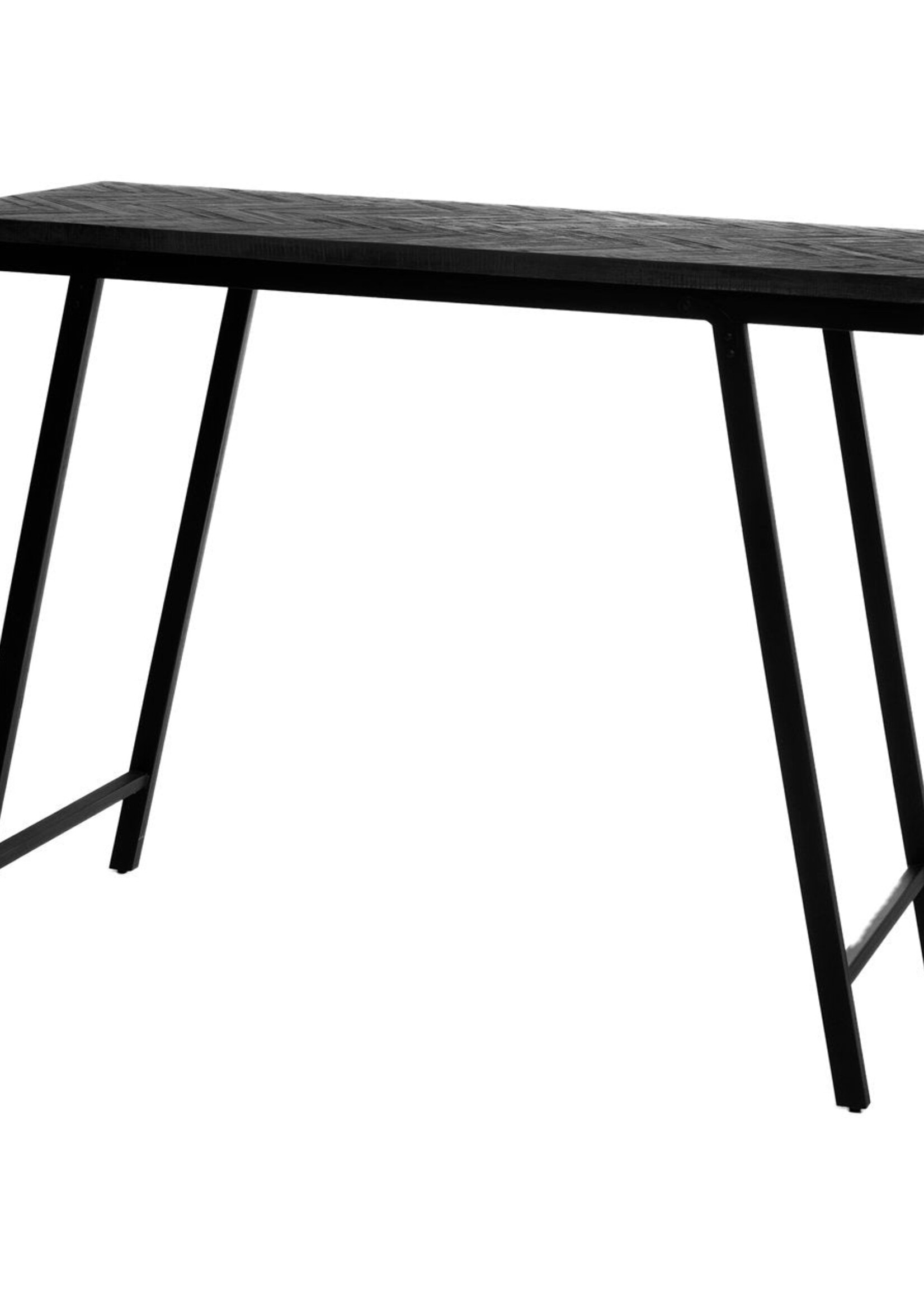 Bazar Bizar Antwerp The Herringbone High Table - Black - 140cm