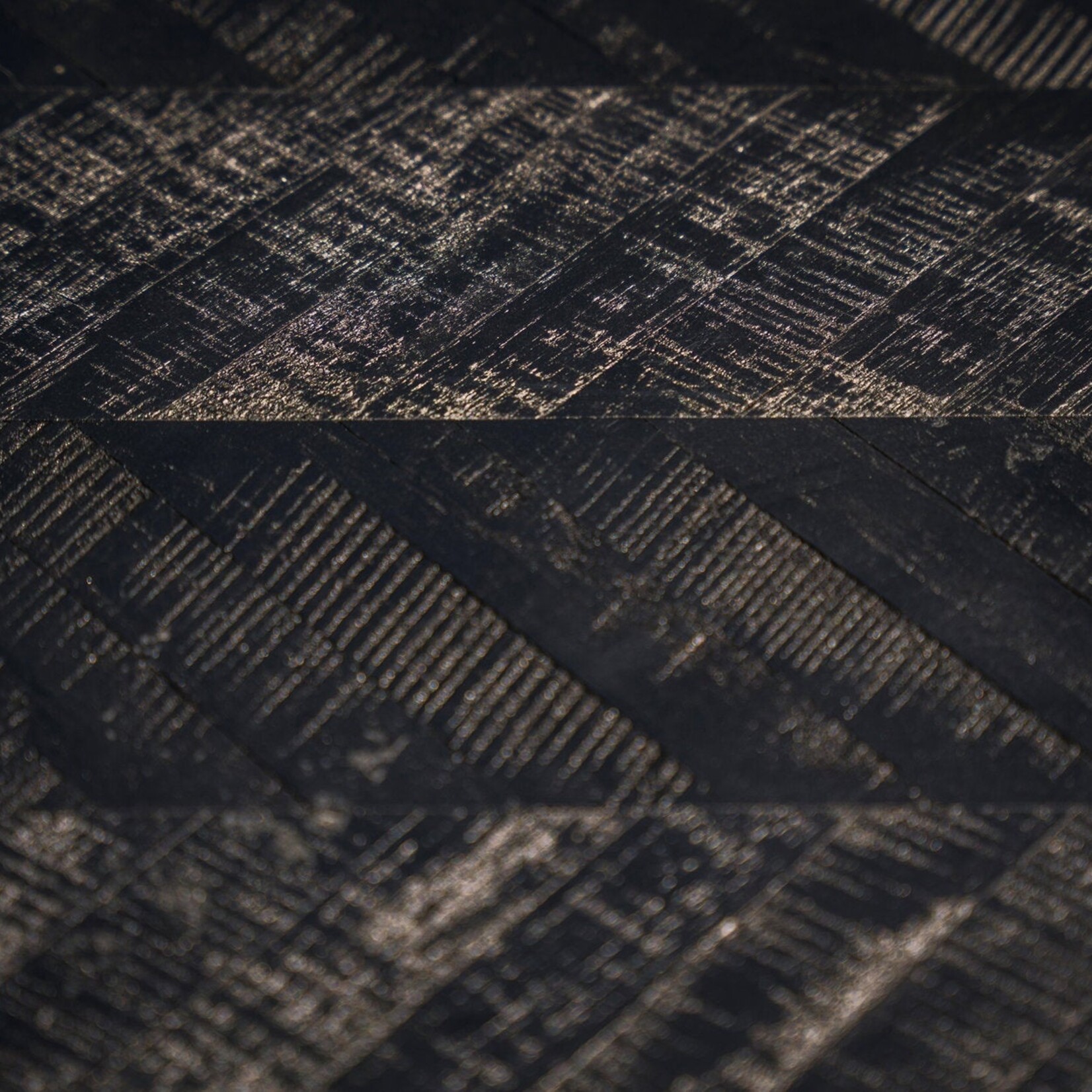 Bazar Bizar Antwerp The Herringbone High Table - Black - 140cm
